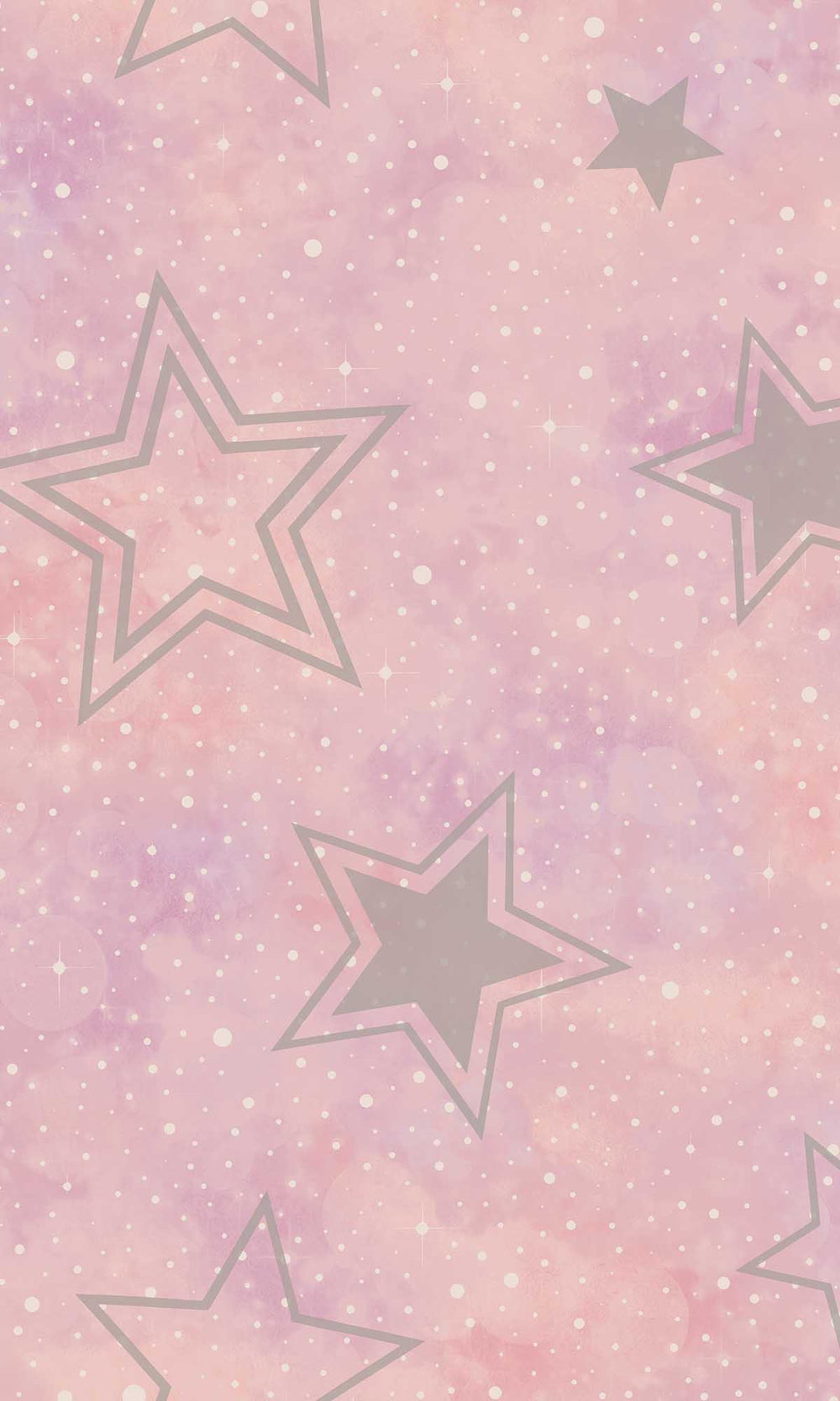 Pink/Silver Enchanting Stars Wallpaper R10025