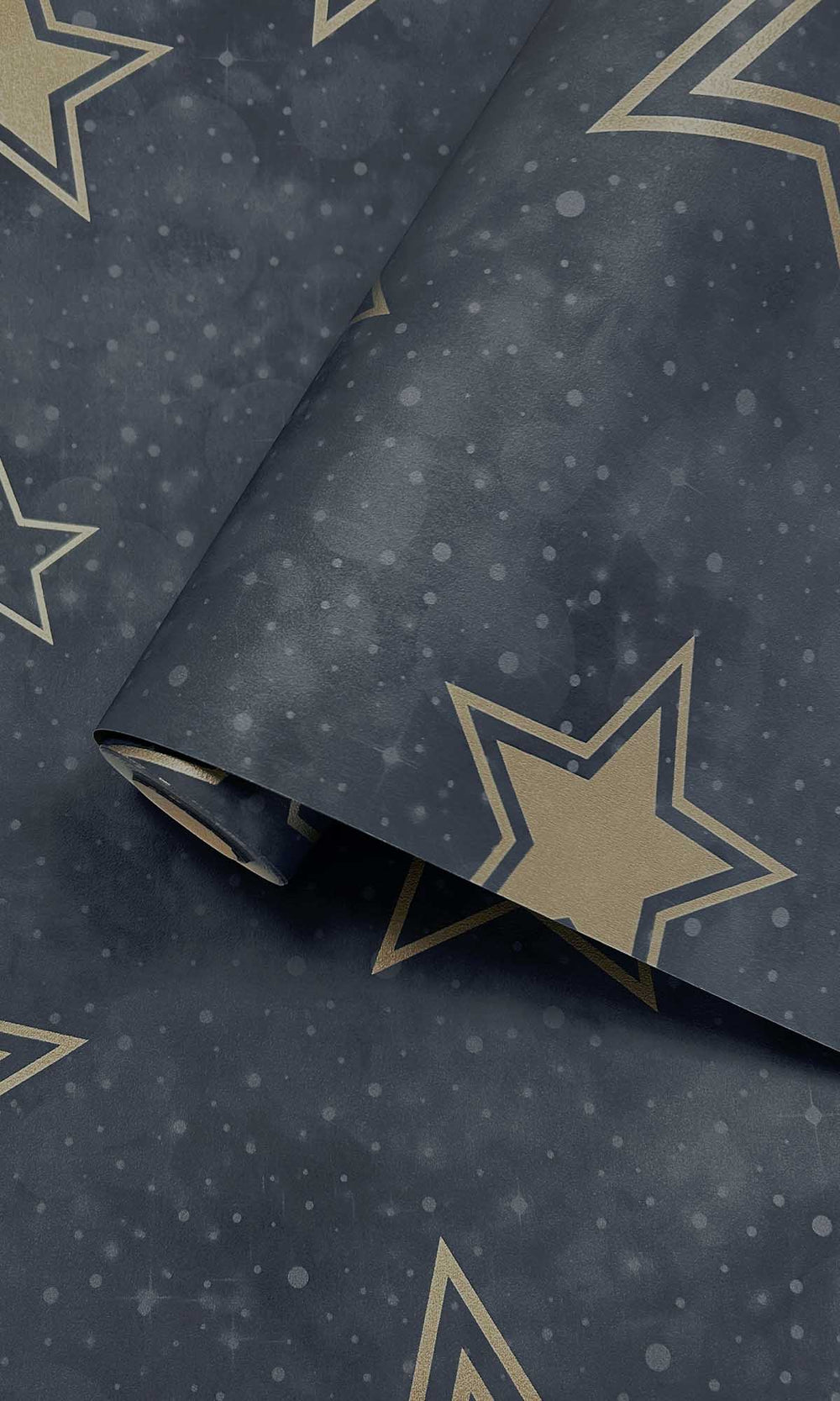 Blue/Gold Enchanting Stars Wallpaper R10026