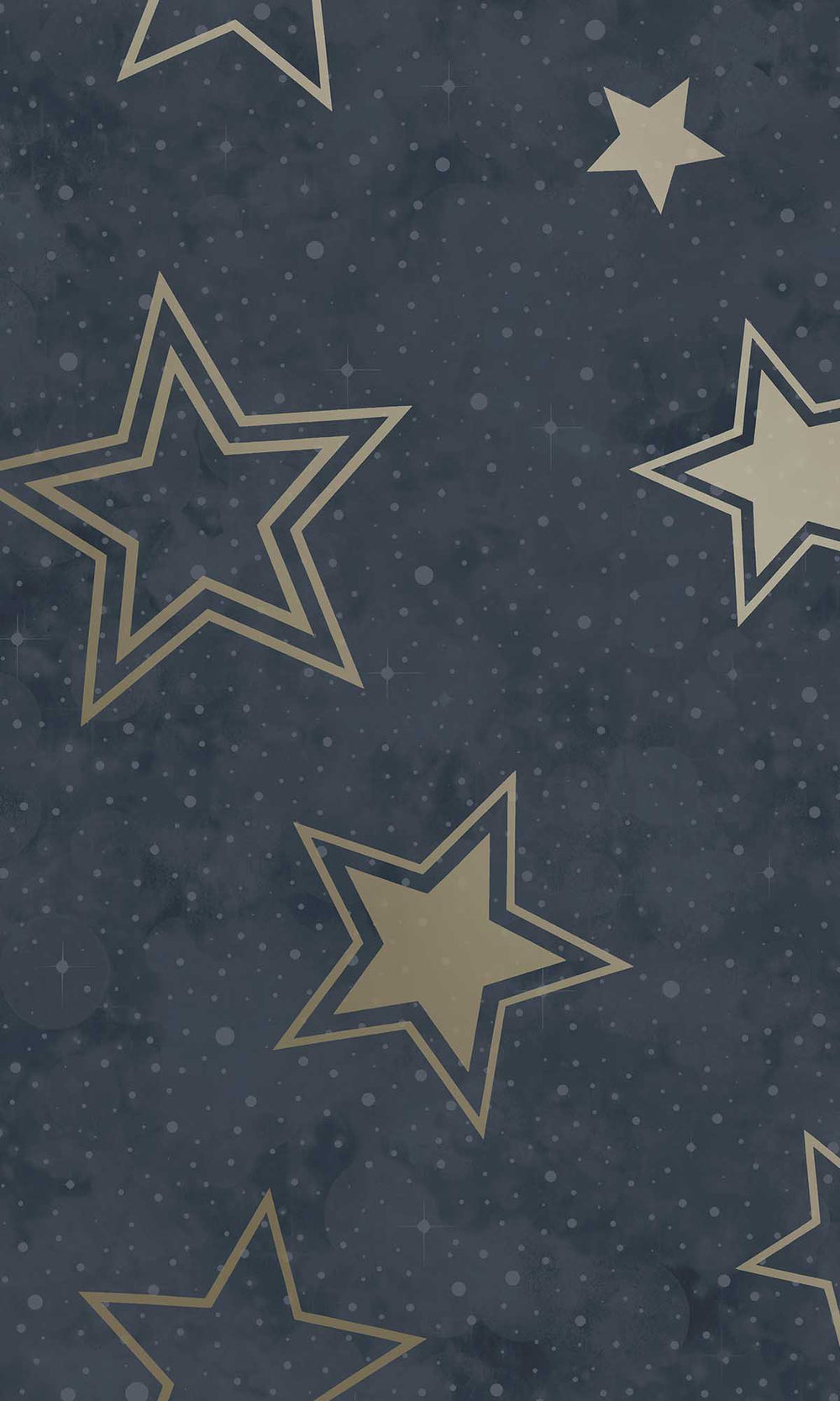 Blue/Gold Enchanting Stars Wallpaper R10026