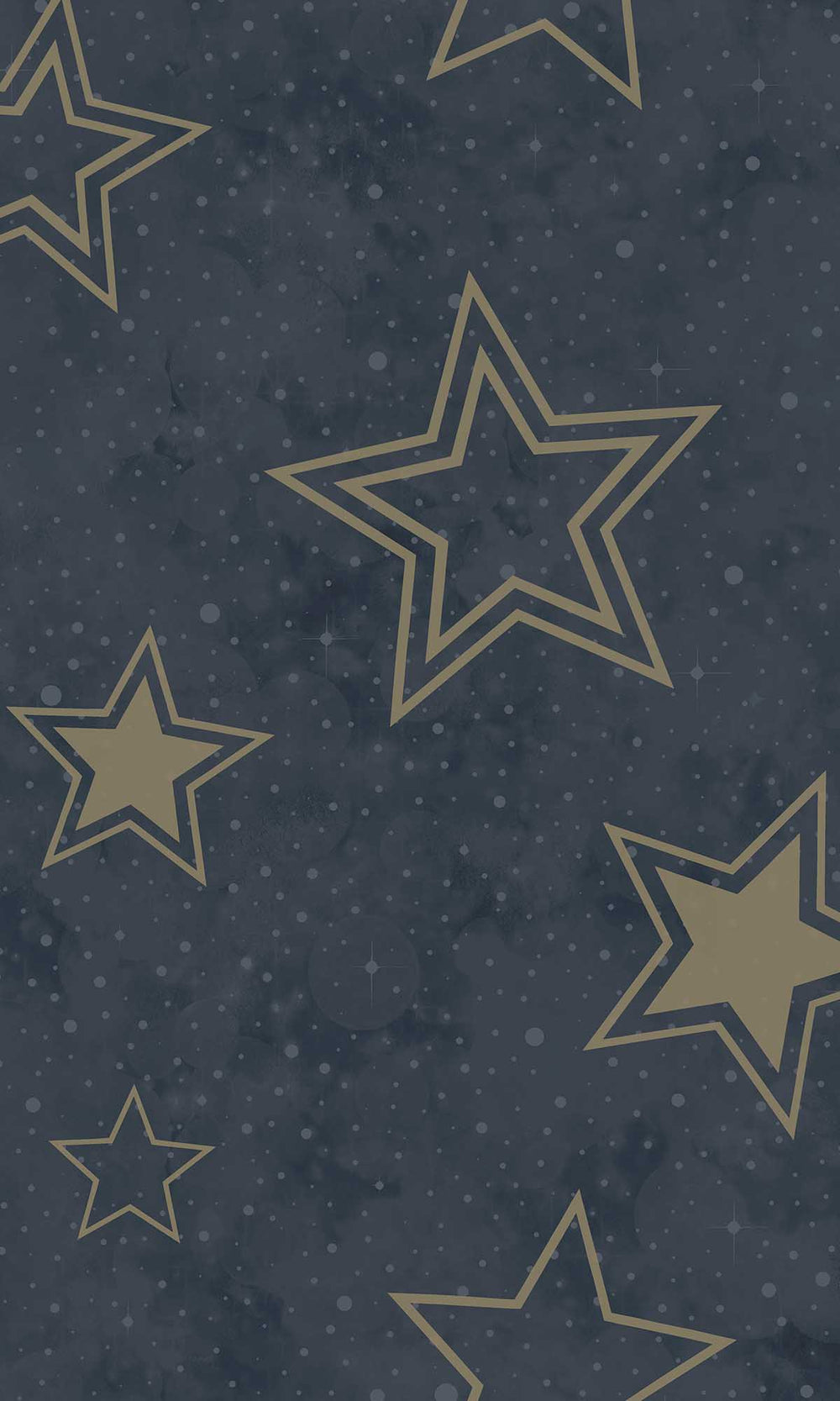 Blue/Gold Enchanting Stars Wallpaper R10026