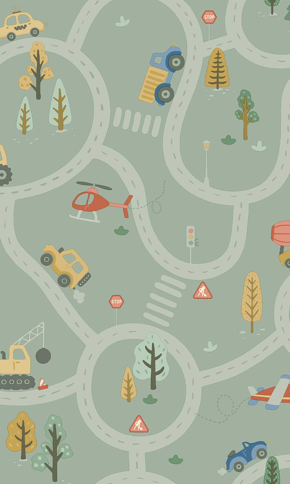 Sage Winding Roads of Adventure Wallpaper R10030