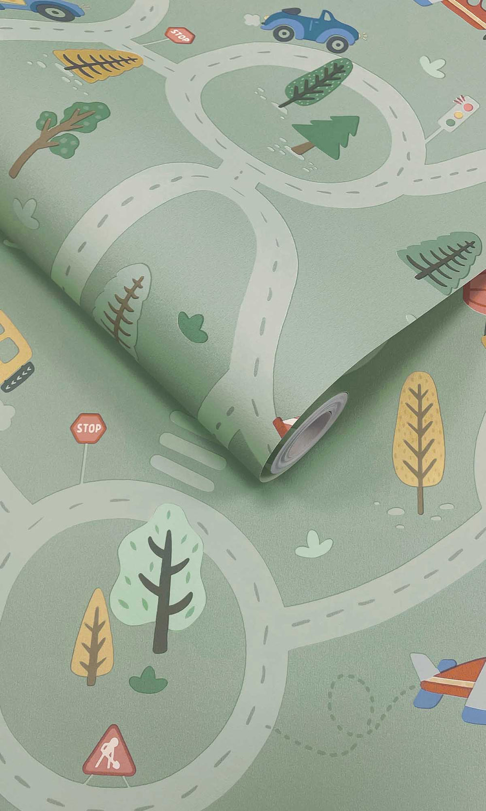 Sage Winding Roads of Adventure Wallpaper R10030