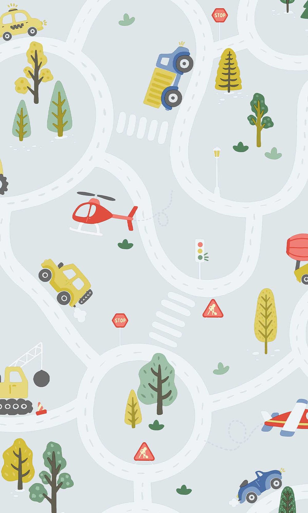 Light Blue Winding Roads of Adventure Wallpaper R10031