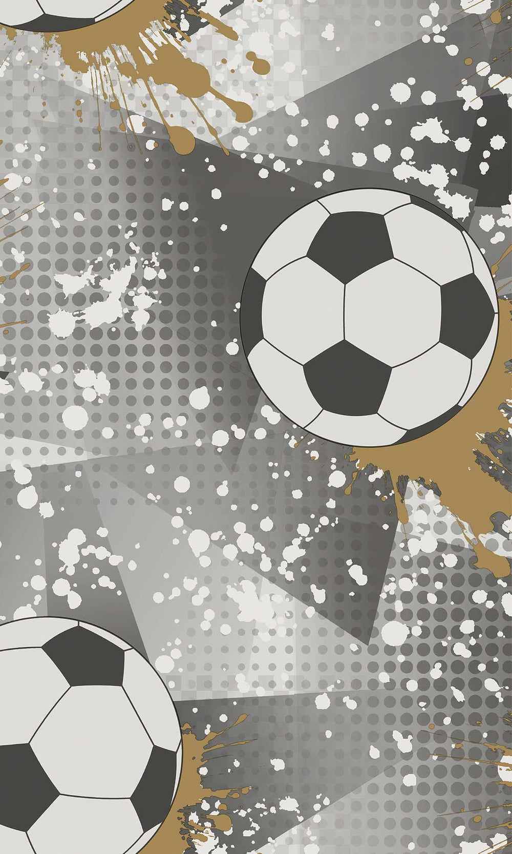 Black/Gold Football Splash Wallpaper R10033