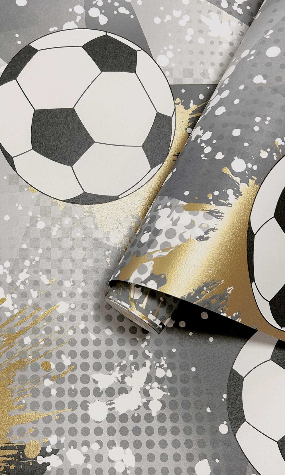 Black/Gold Football Splash Wallpaper R10033
