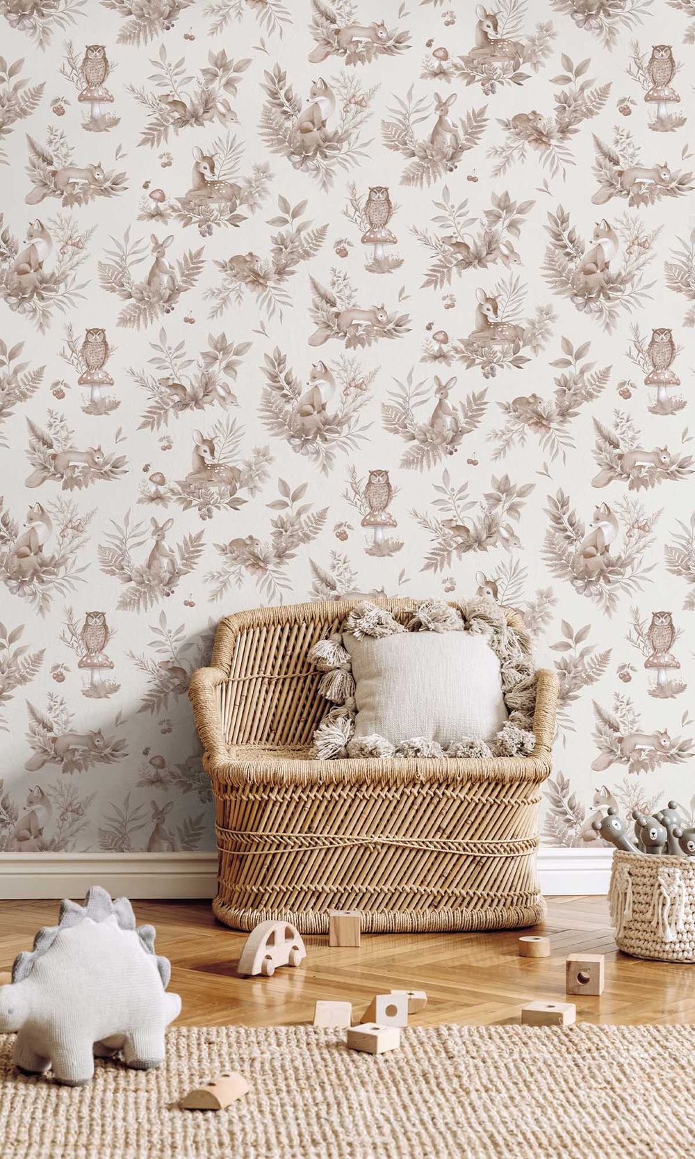 Neutral Magical Woodlands Wallpaper R10042