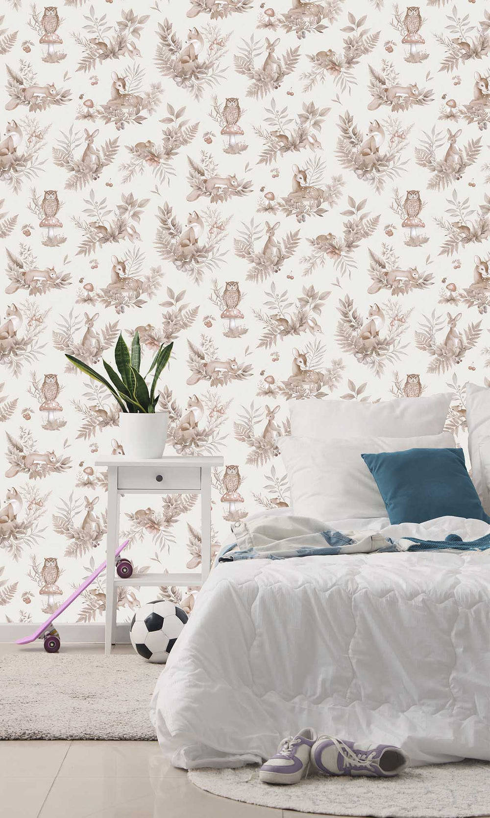 Neutral Magical Woodlands Wallpaper R10042