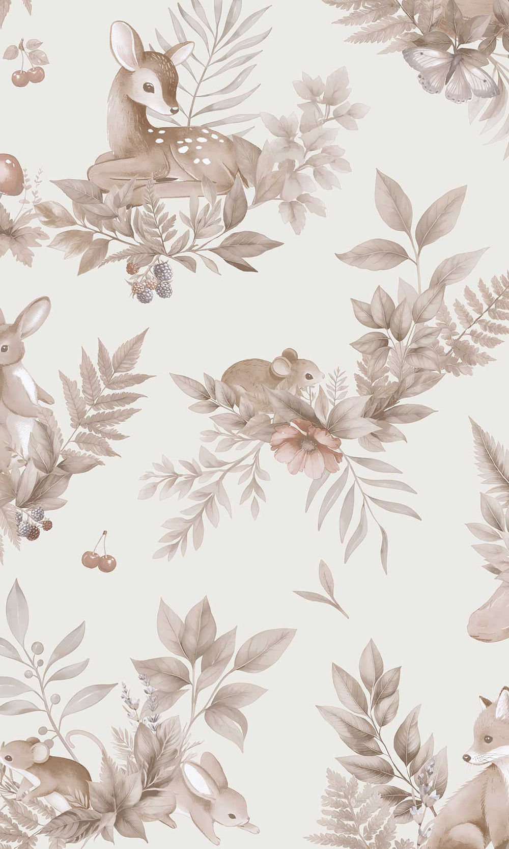 Neutral Magical Woodlands Wallpaper R10042