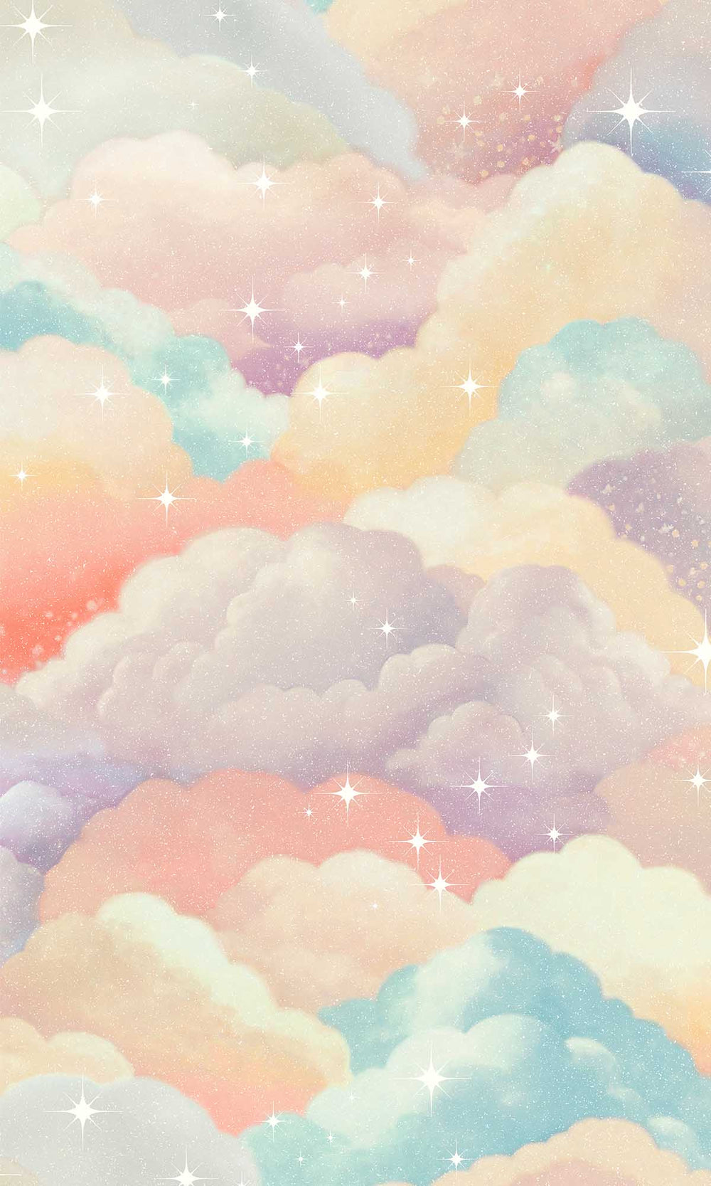 Multi Creamy Clouds Wallpaper R10044