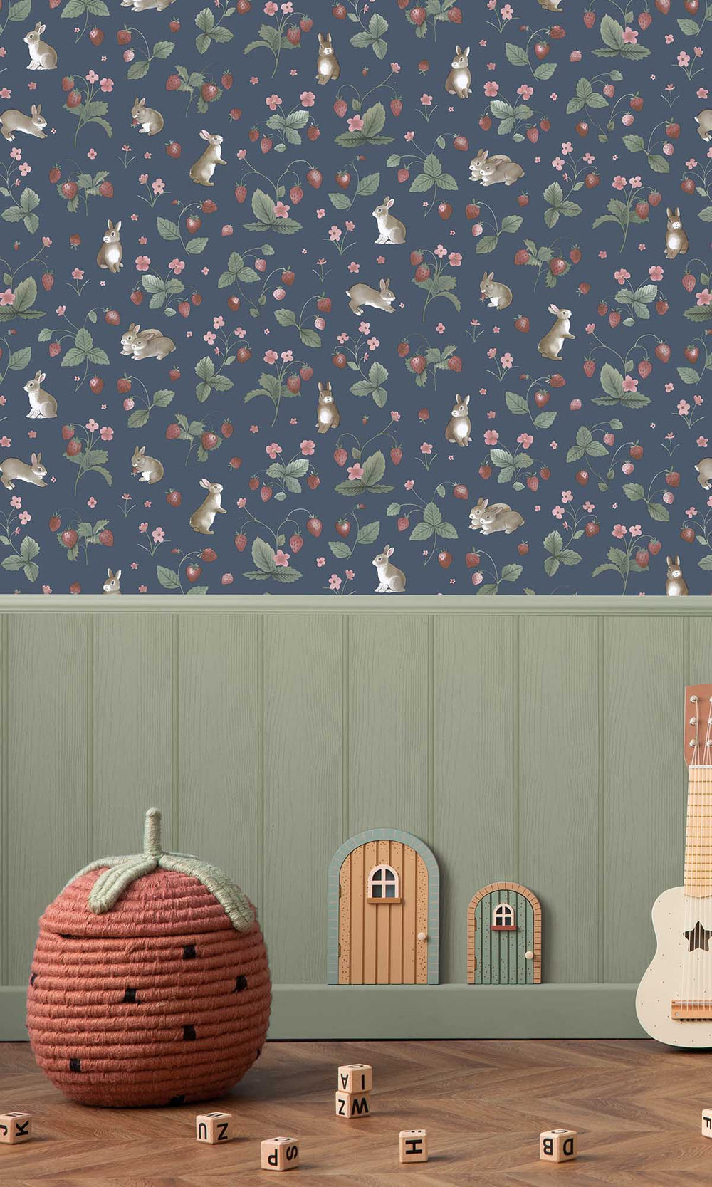 Navy Nature's Magic Wallpaper R10048