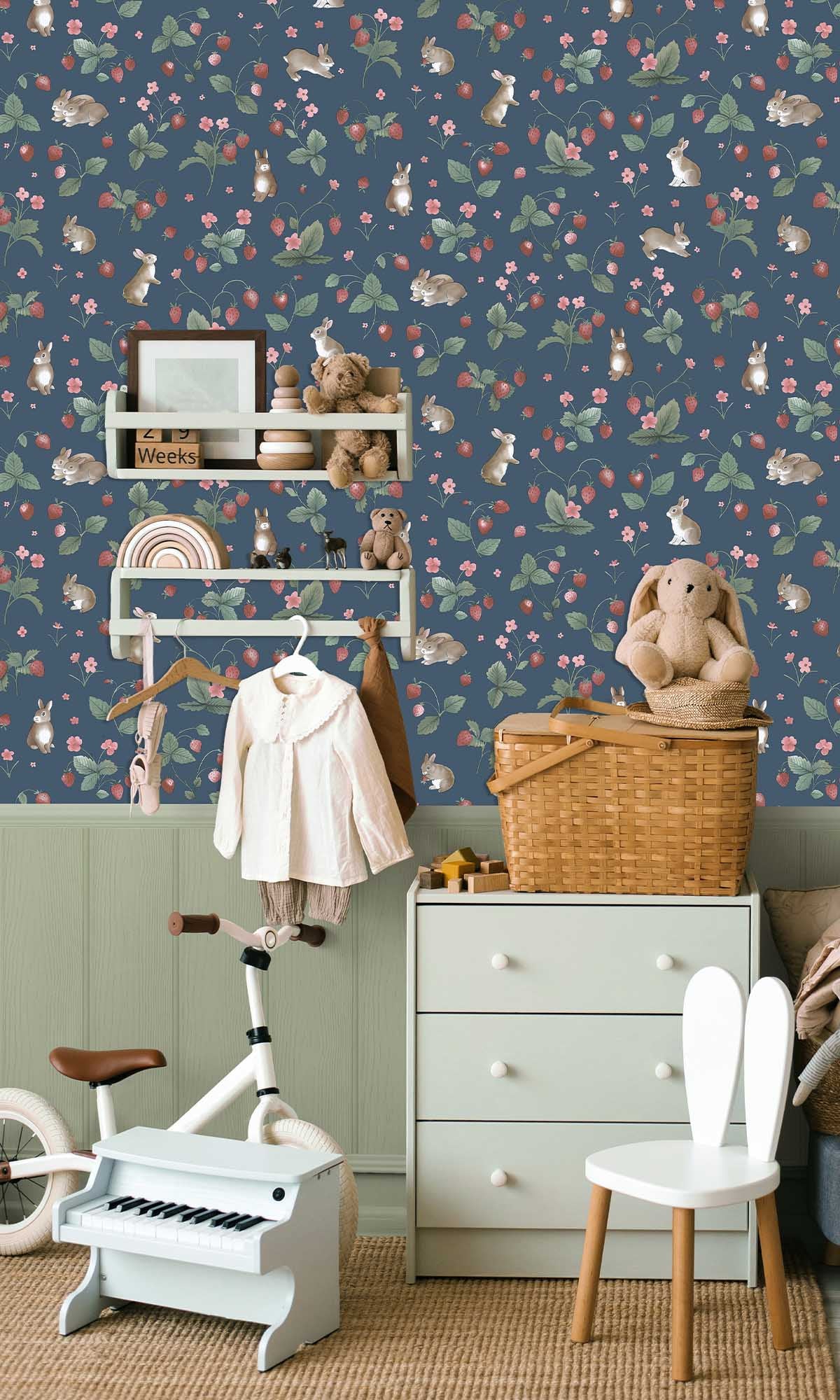 Navy Nature's Magic Wallpaper R10048