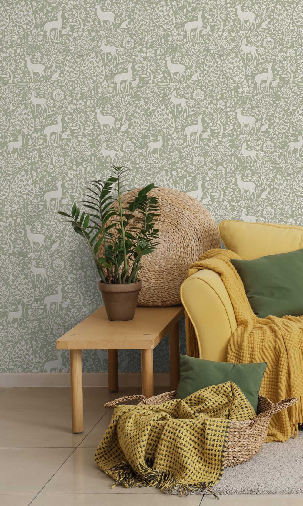 Sage Peaceful Forest Scene Wallpaper R10058