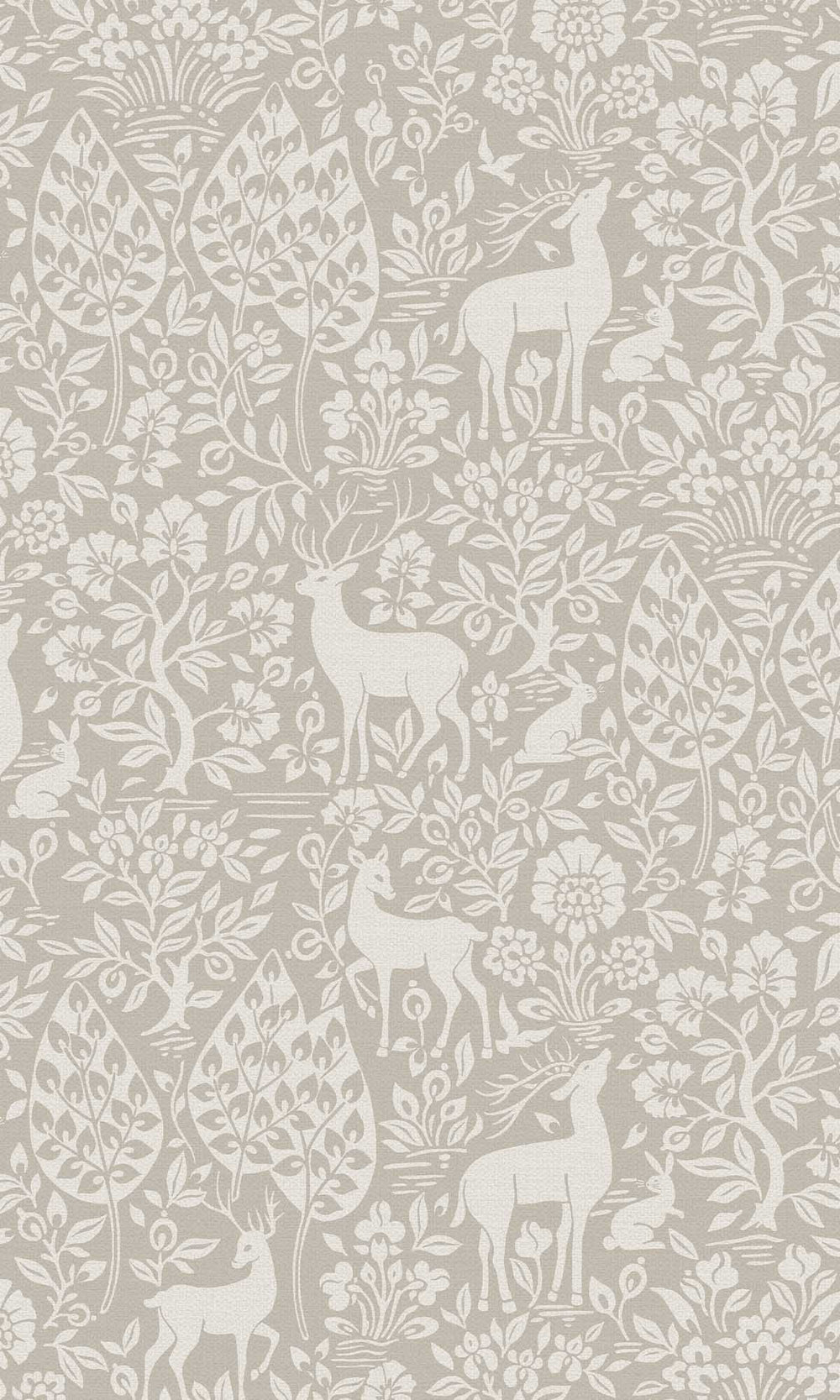 Taupe Peaceful Forest Scene Wallpaper R10059
