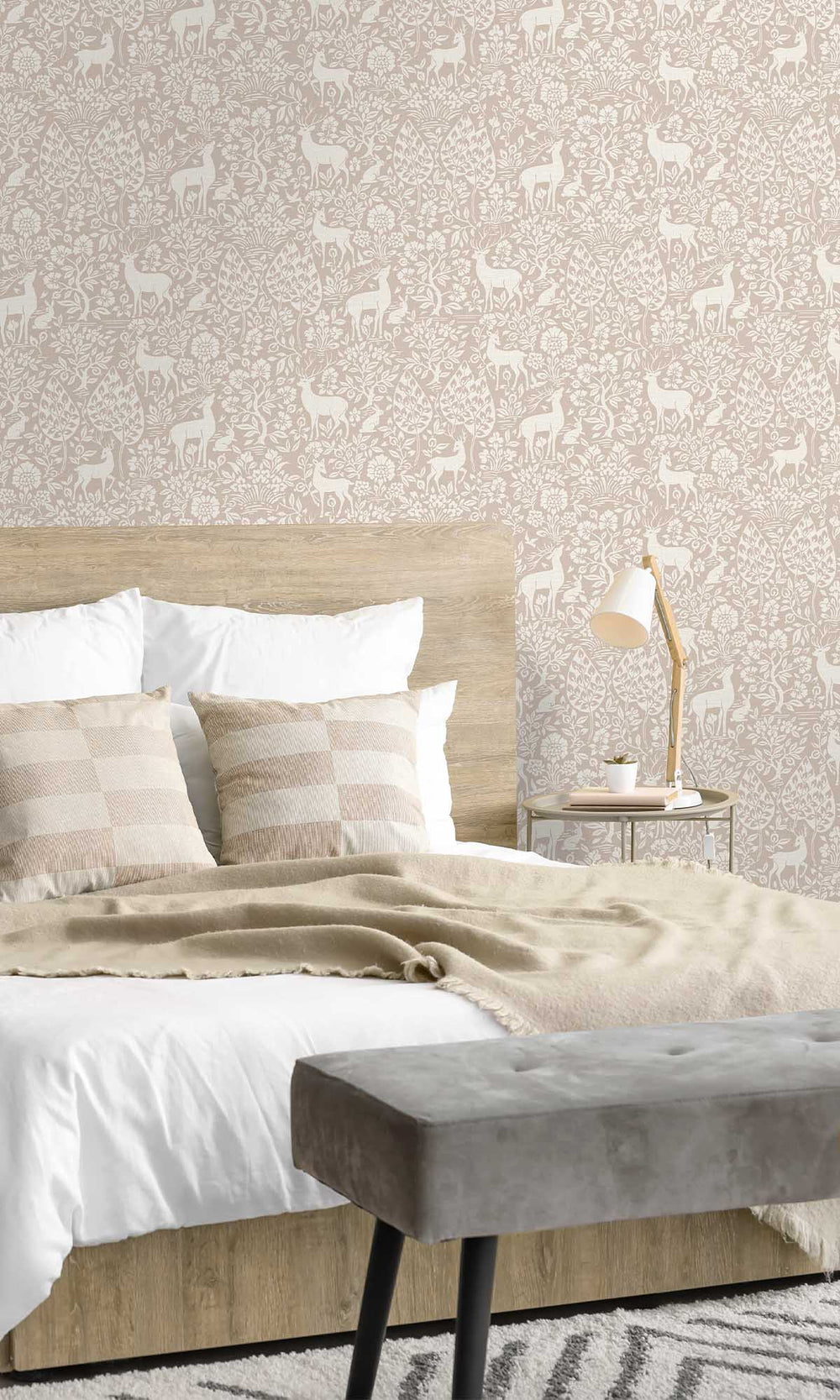 Pink Peaceful Forest Scene Wallpaper R10060