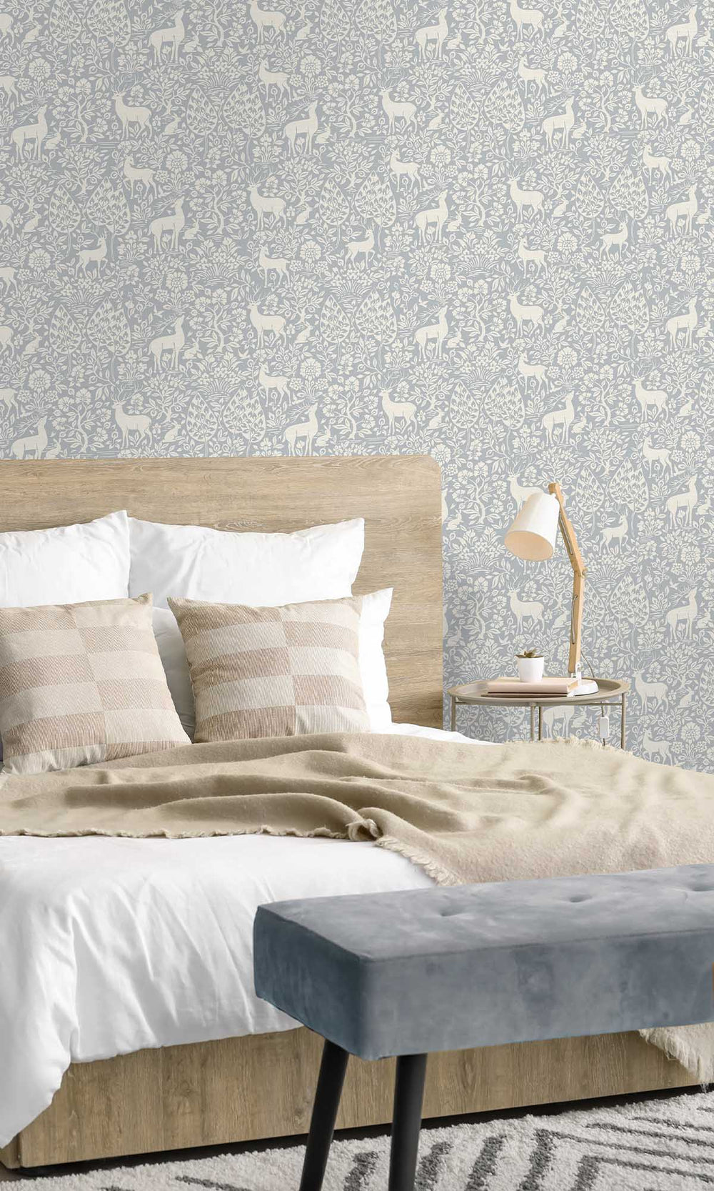 Blue Peaceful Forest Scene Wallpaper R10061
