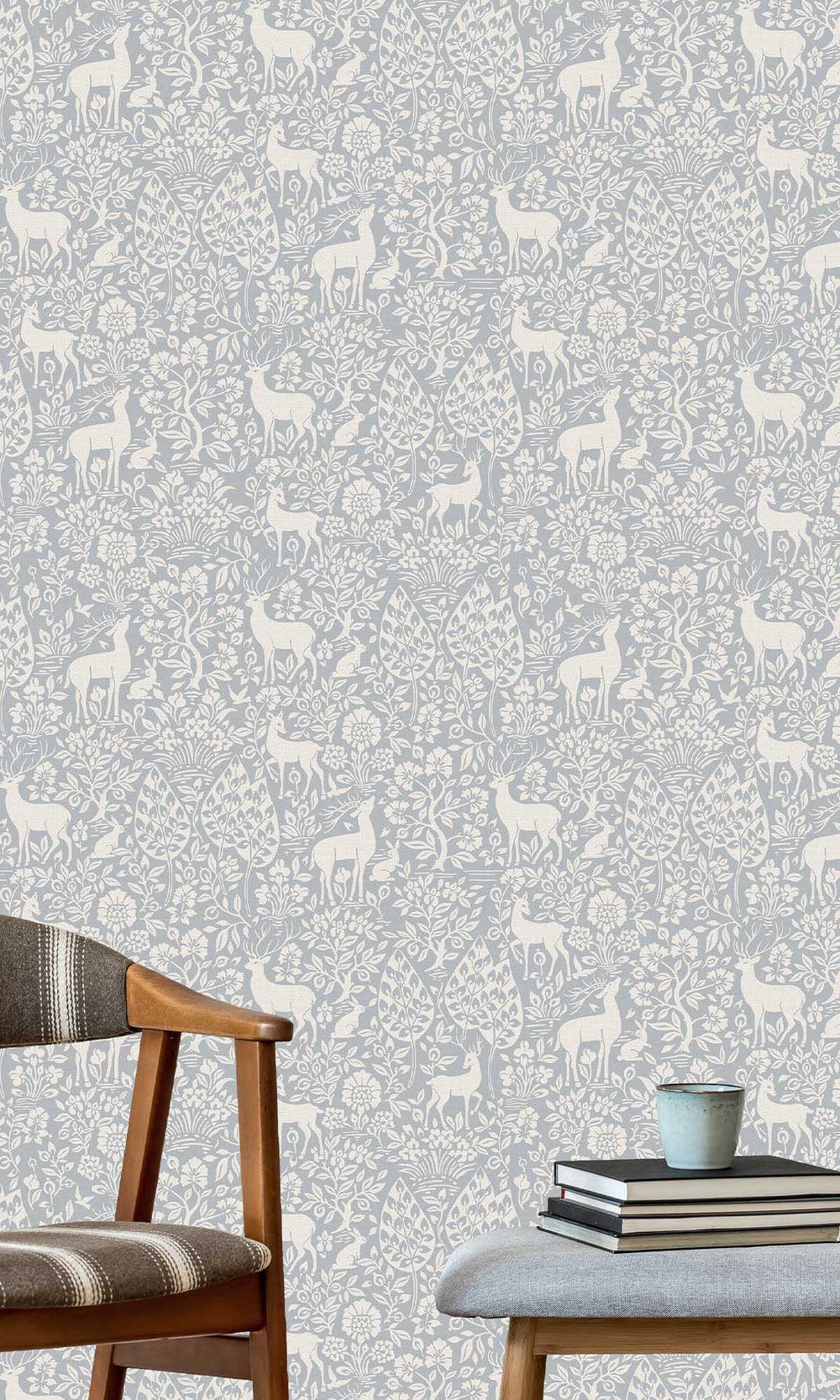 Blue Peaceful Forest Scene Wallpaper R10061