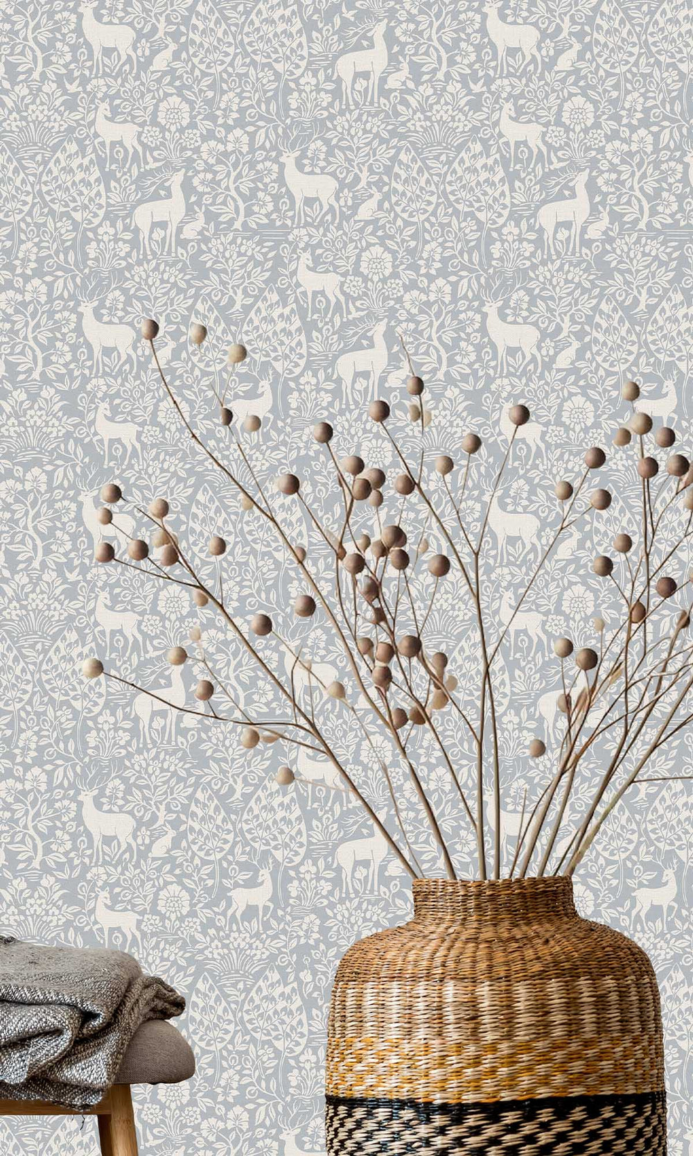 Blue Peaceful Forest Scene Wallpaper R10061