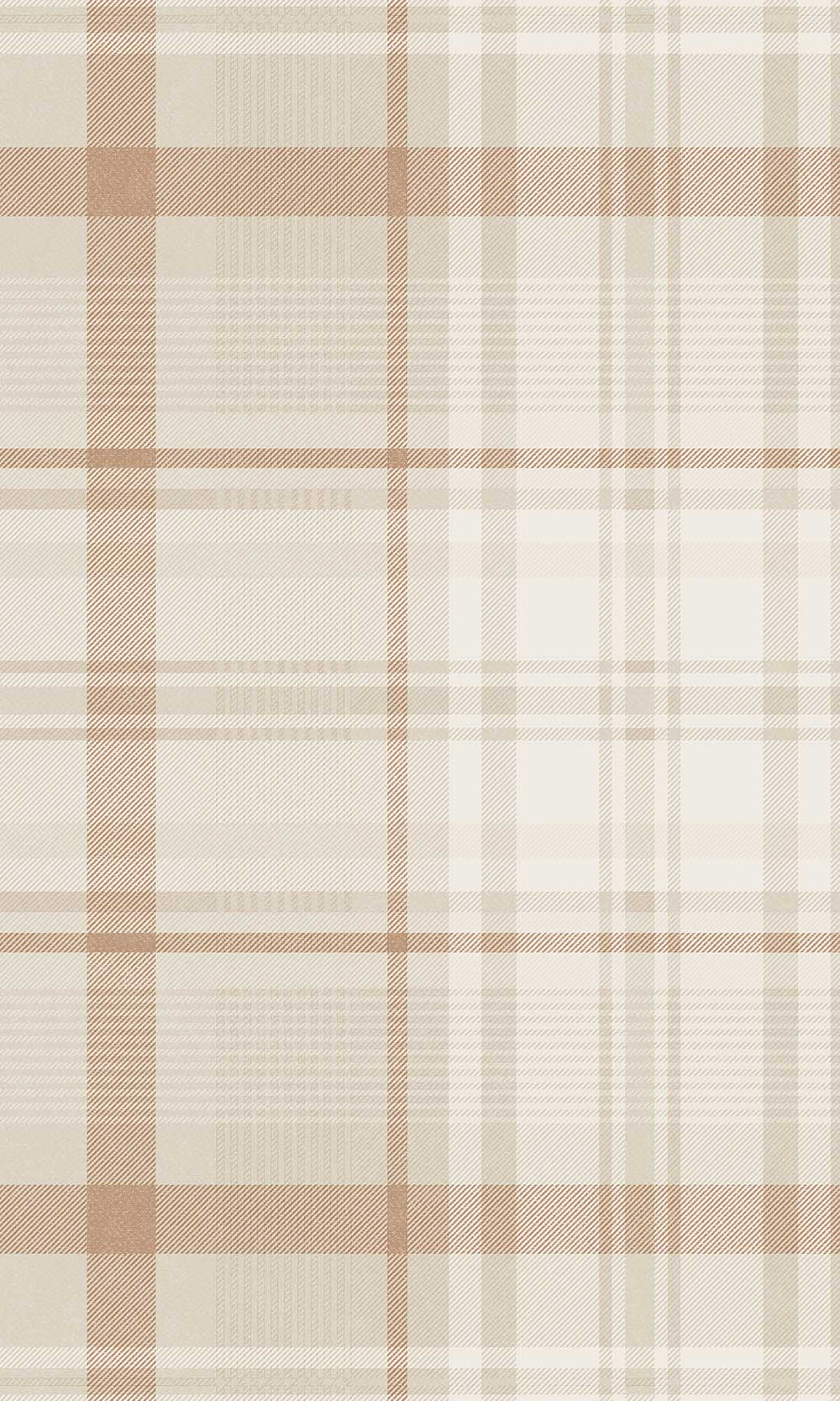 Orange Kirkham Check Wallpaper R10066