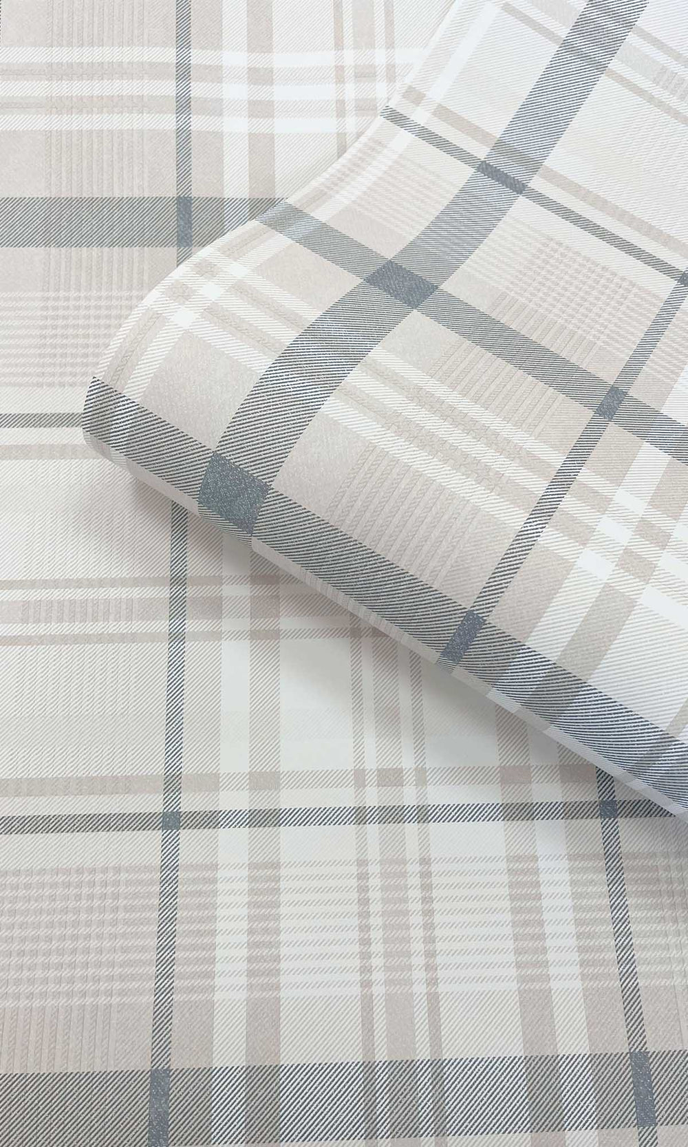 Navy Kirkham Check Wallpaper R10067