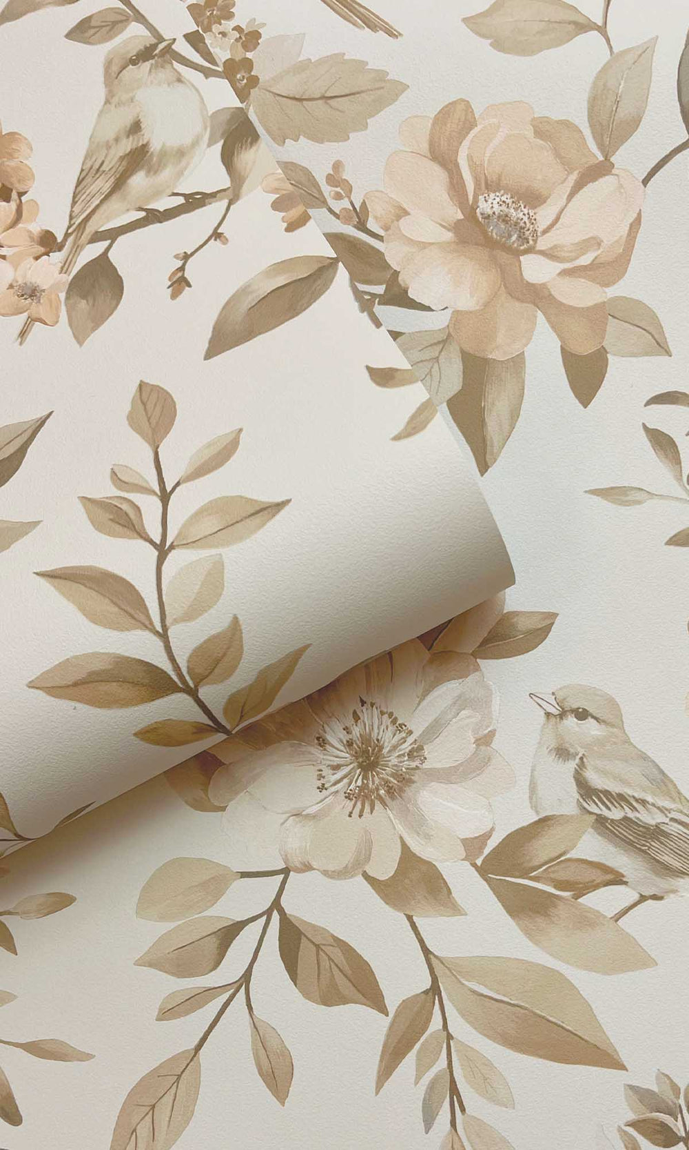 Neutral Birds in a Garden Wallpaper R10068