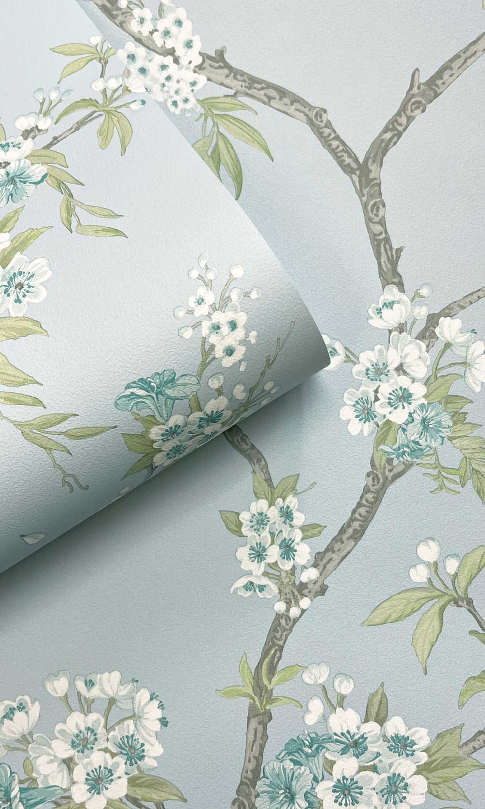 Blue Blooming Cherries Wallpaper R10078