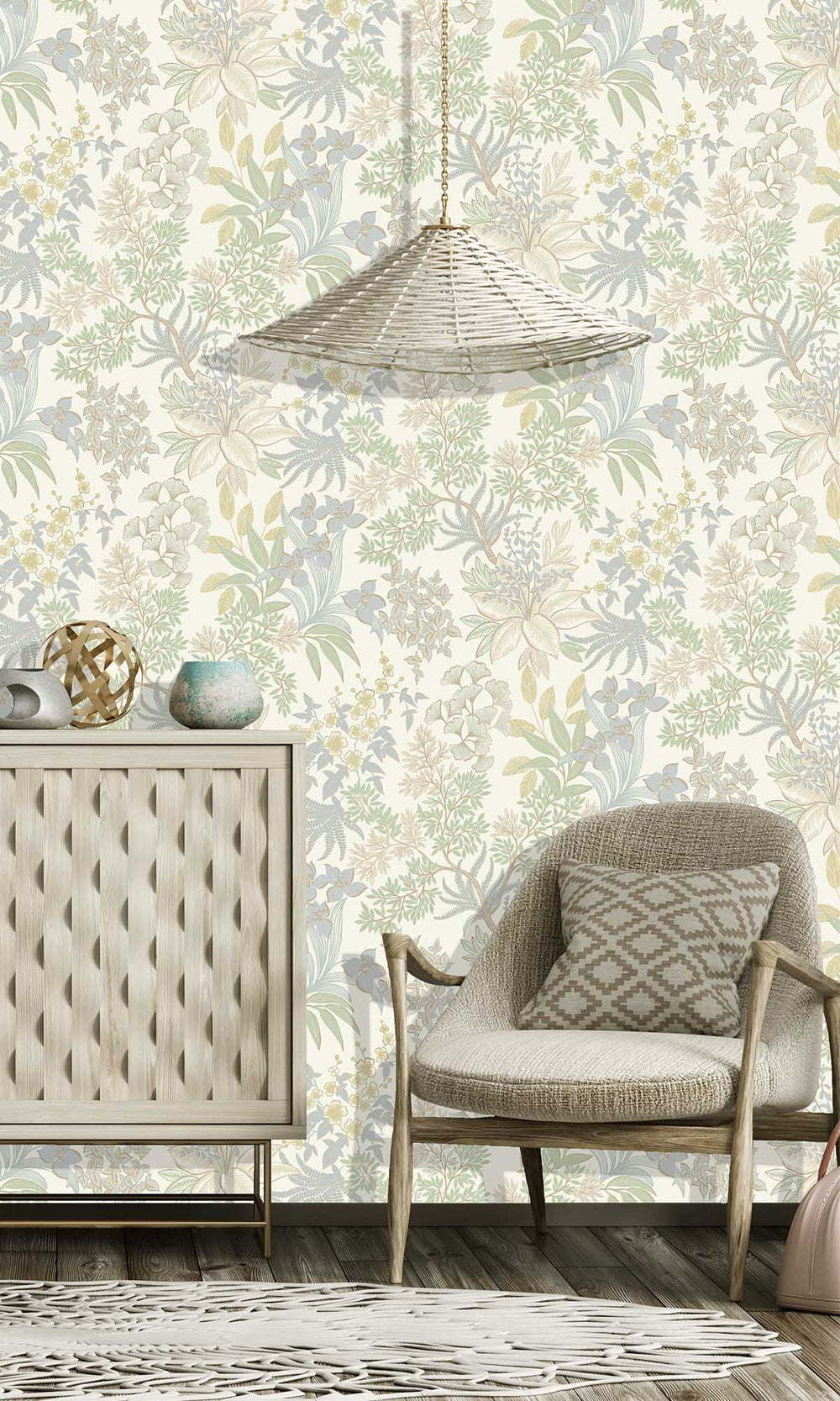Blue Sage Lush Foliage Wallpaper R10081