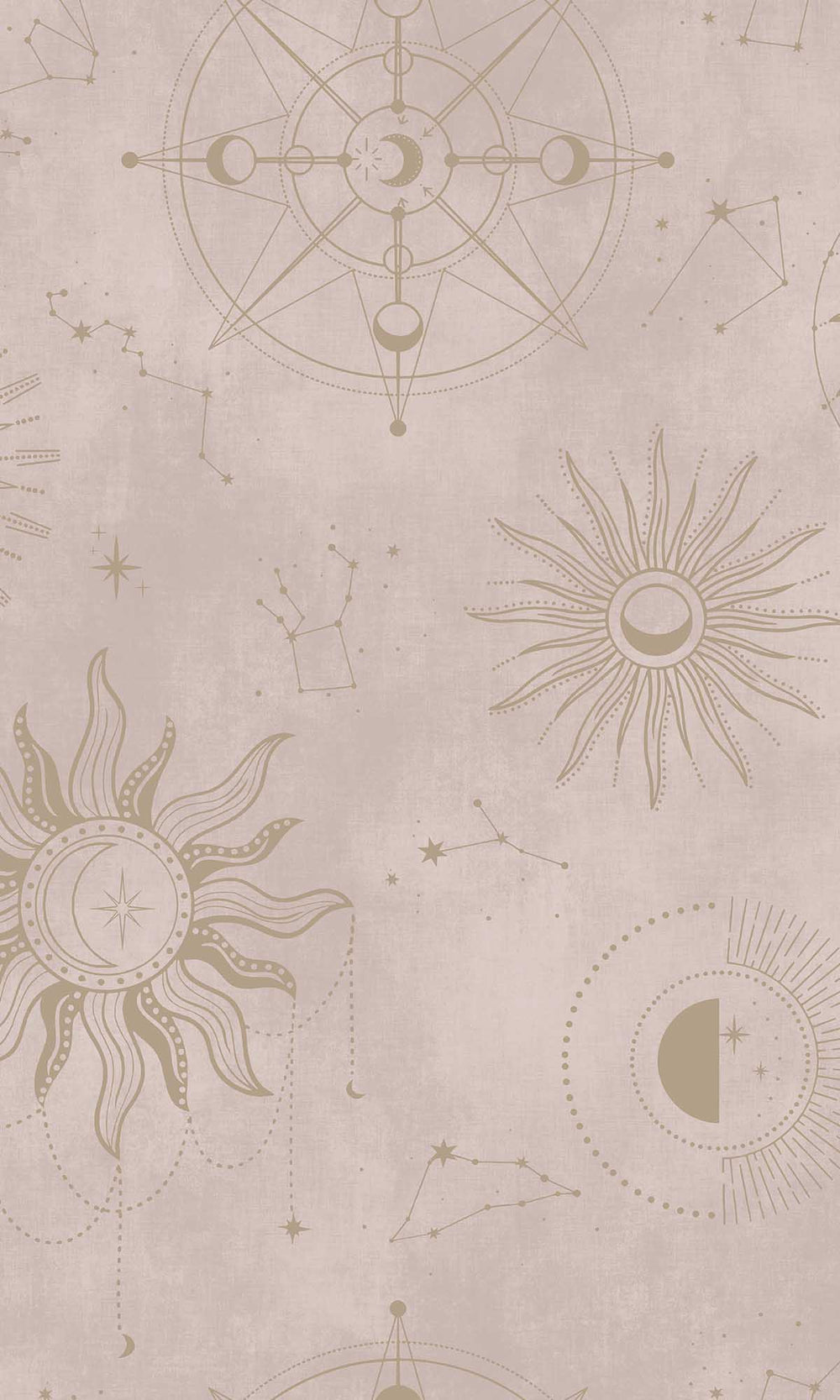 Pink Gold Ancient Celestial Skies Wallpaper R10090