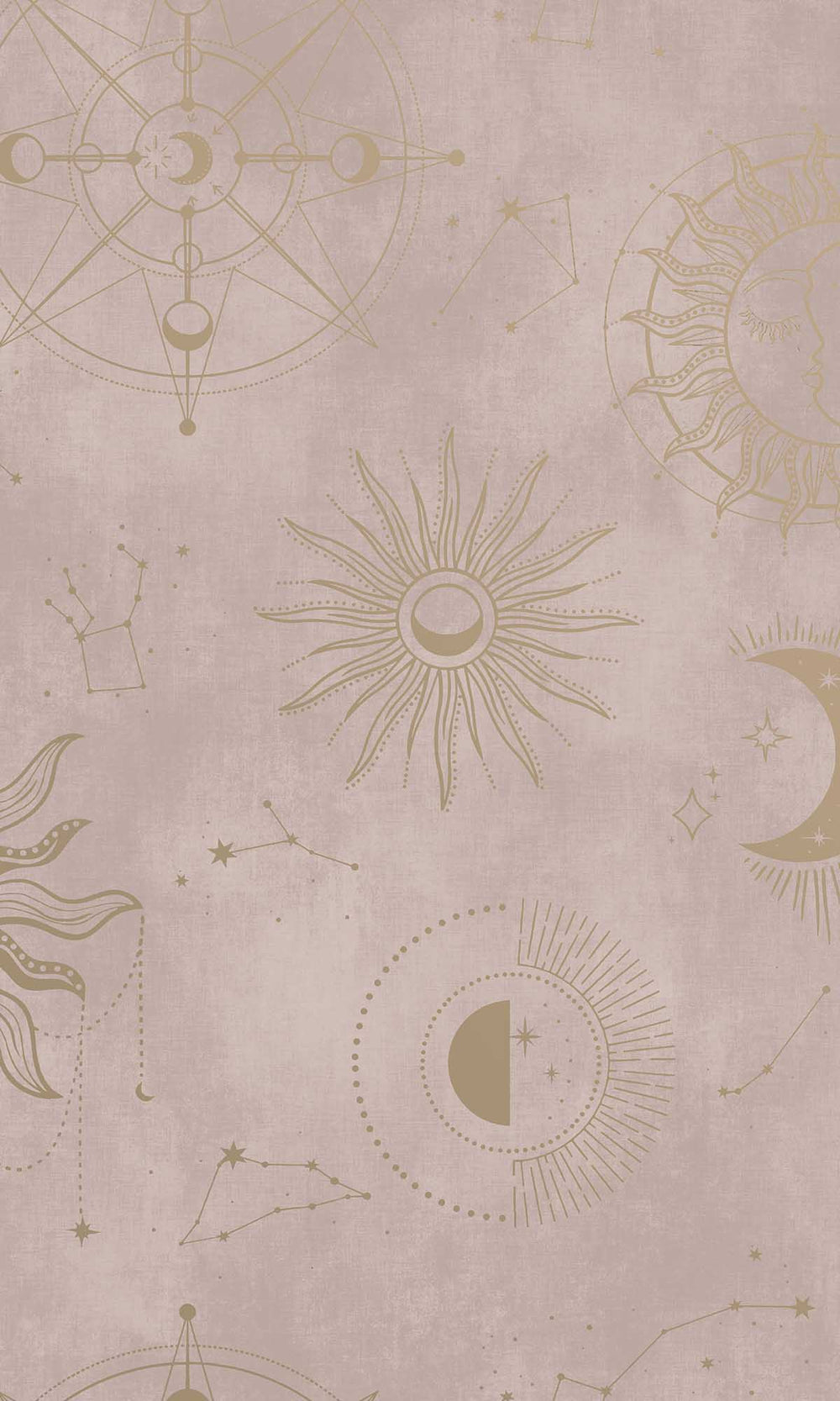 Pink Gold Ancient Celestial Skies Wallpaper R10090