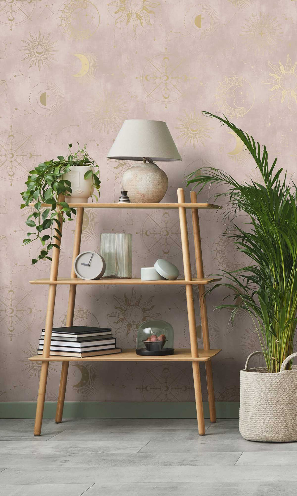 Pink Gold Ancient Celestial Skies Wallpaper R10090