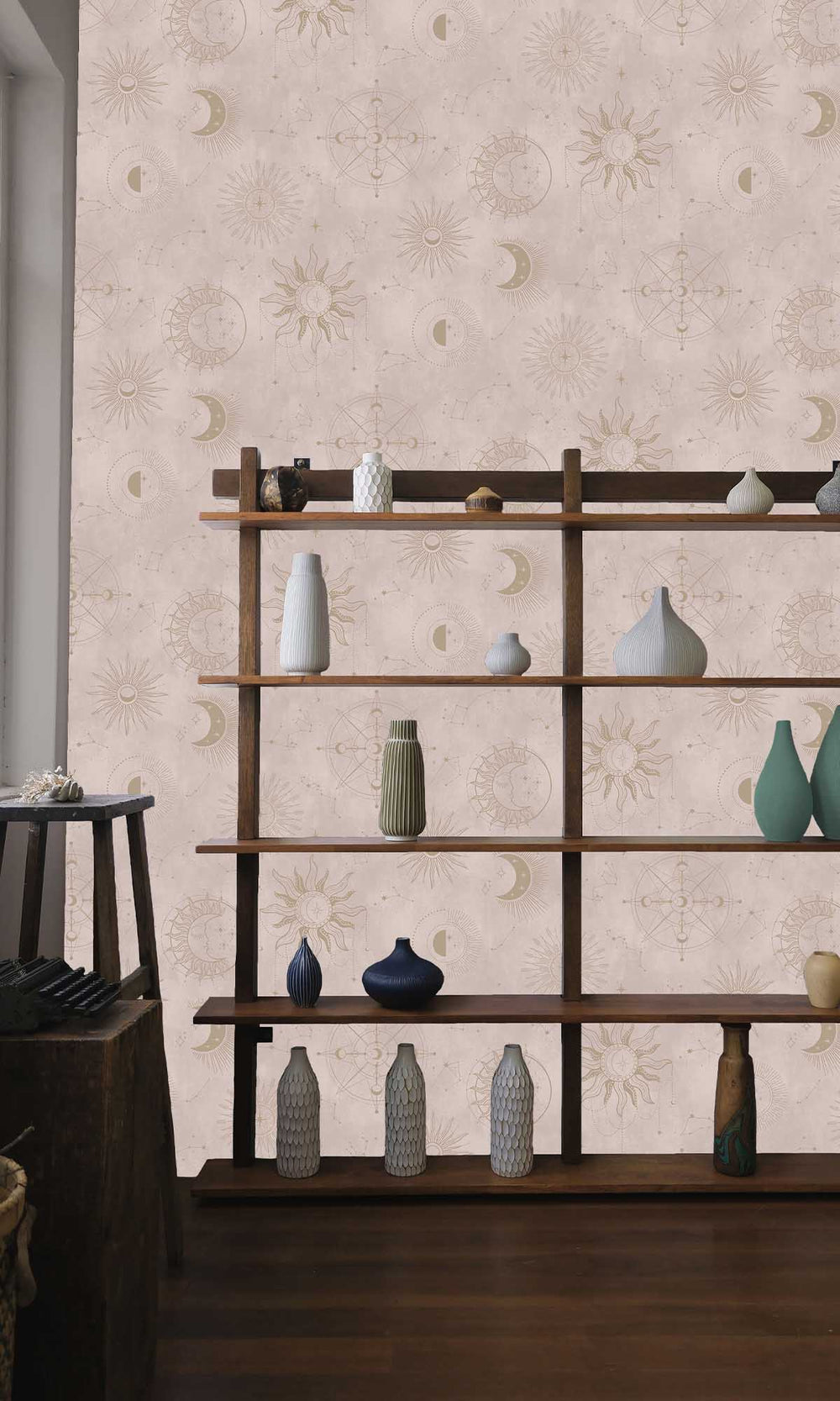 Pink Gold Ancient Celestial Skies Wallpaper R10090