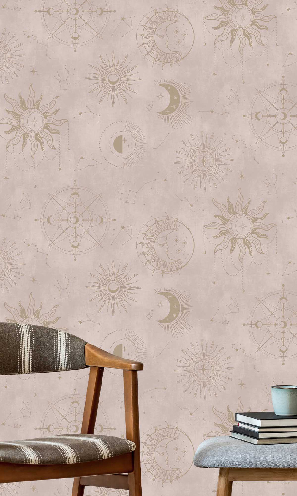 Pink Gold Ancient Celestial Skies Wallpaper R10090