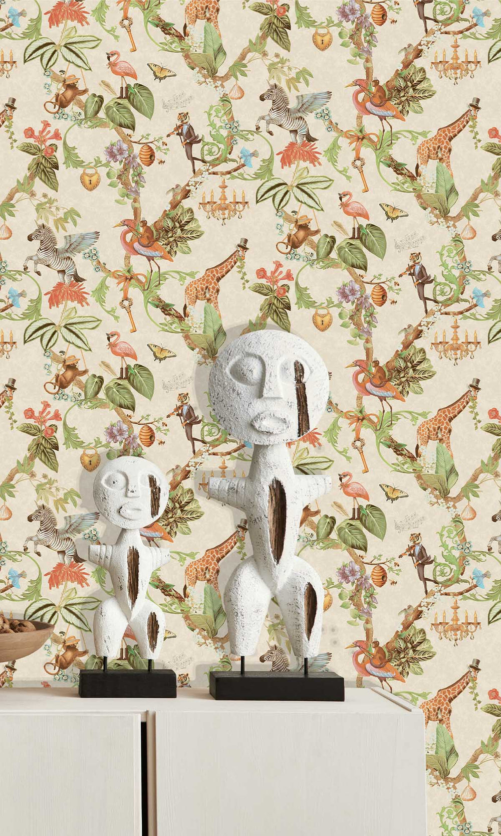 Beige Magical Safari Wallpaper R10093