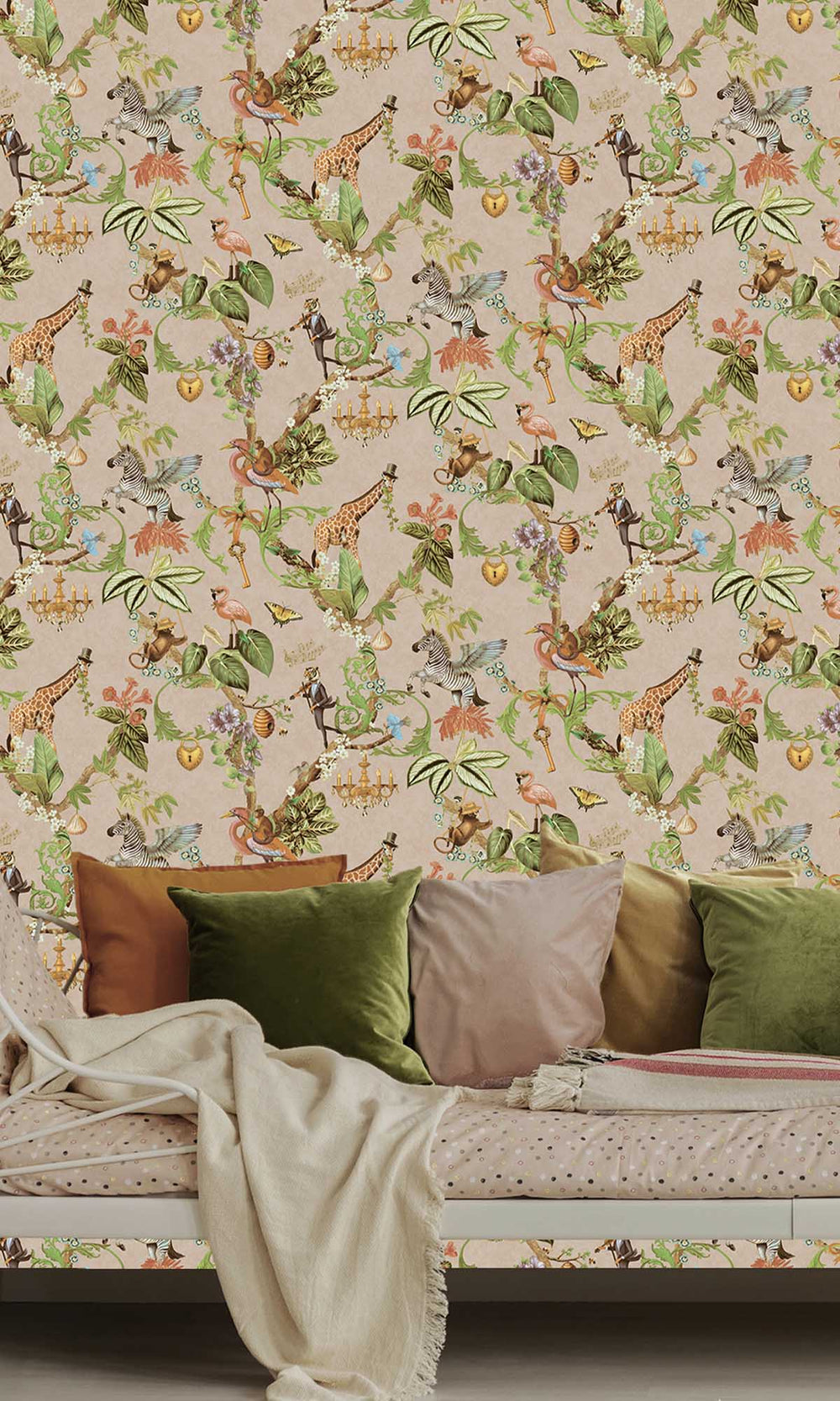 Soft Pink Magical Safari Wallpaper R10094
