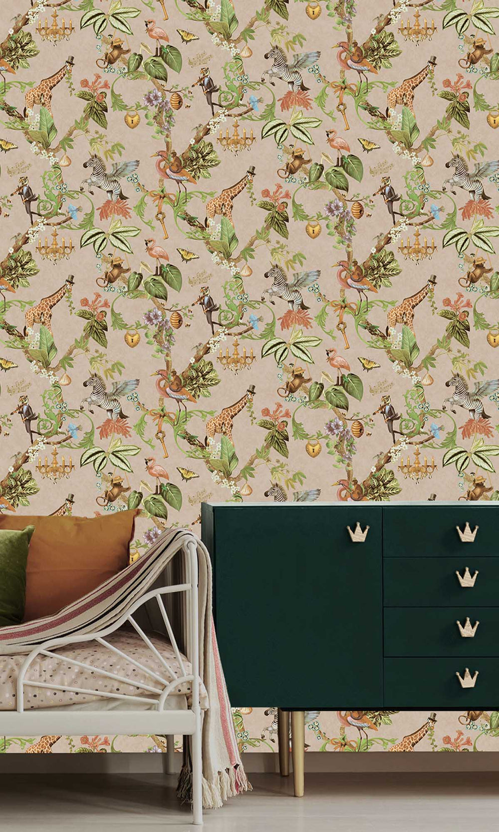 Soft Pink Magical Safari Wallpaper R10094
