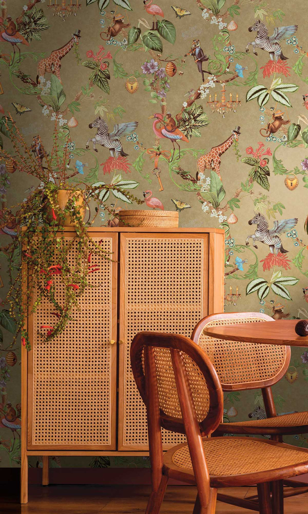 Gold Magical Safari Wallpaper R10096