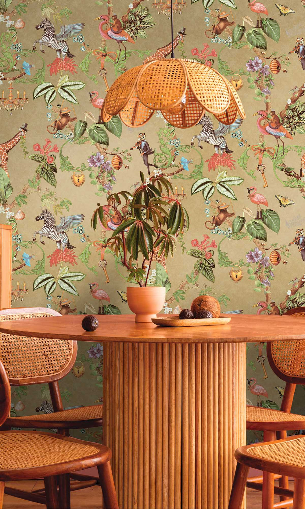 Gold Magical Safari Wallpaper R10096