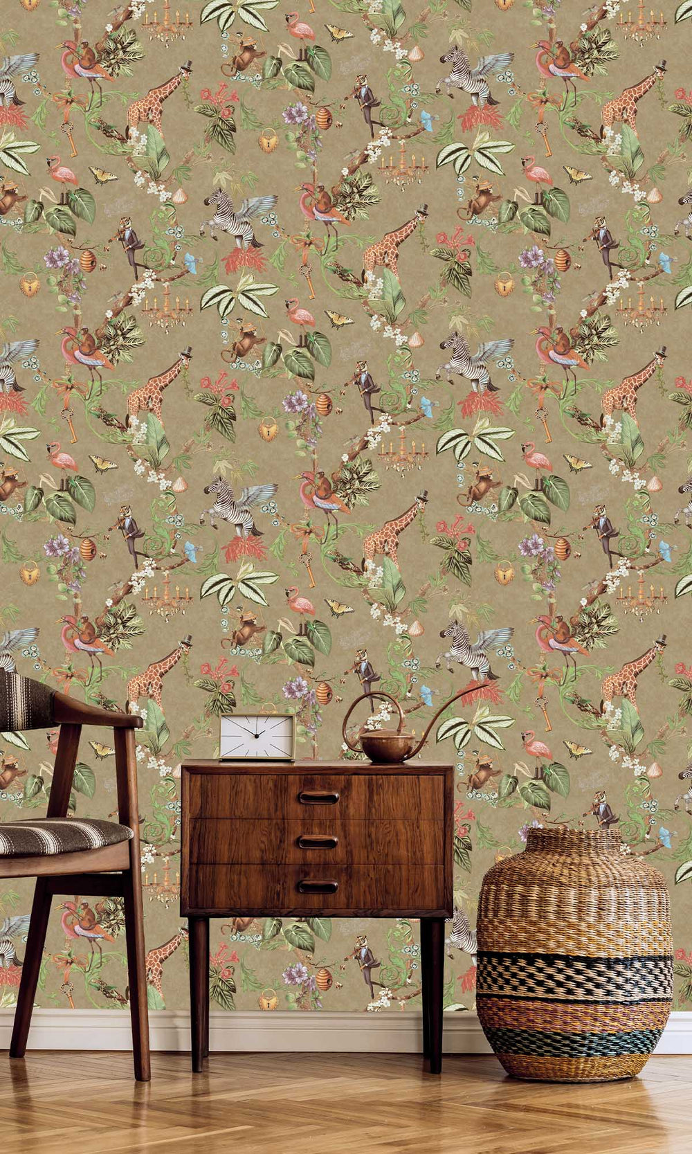 Gold Magical Safari Wallpaper R10096