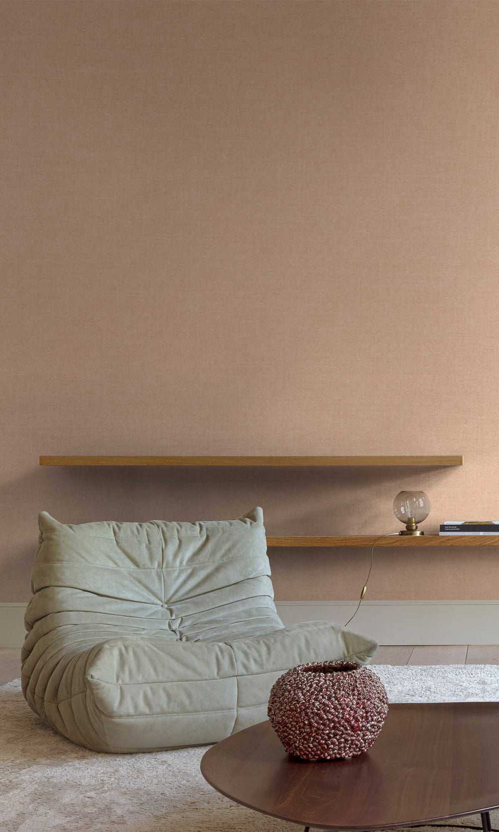 Pink Tulle Faux Fabric Print Wallpaper R10098