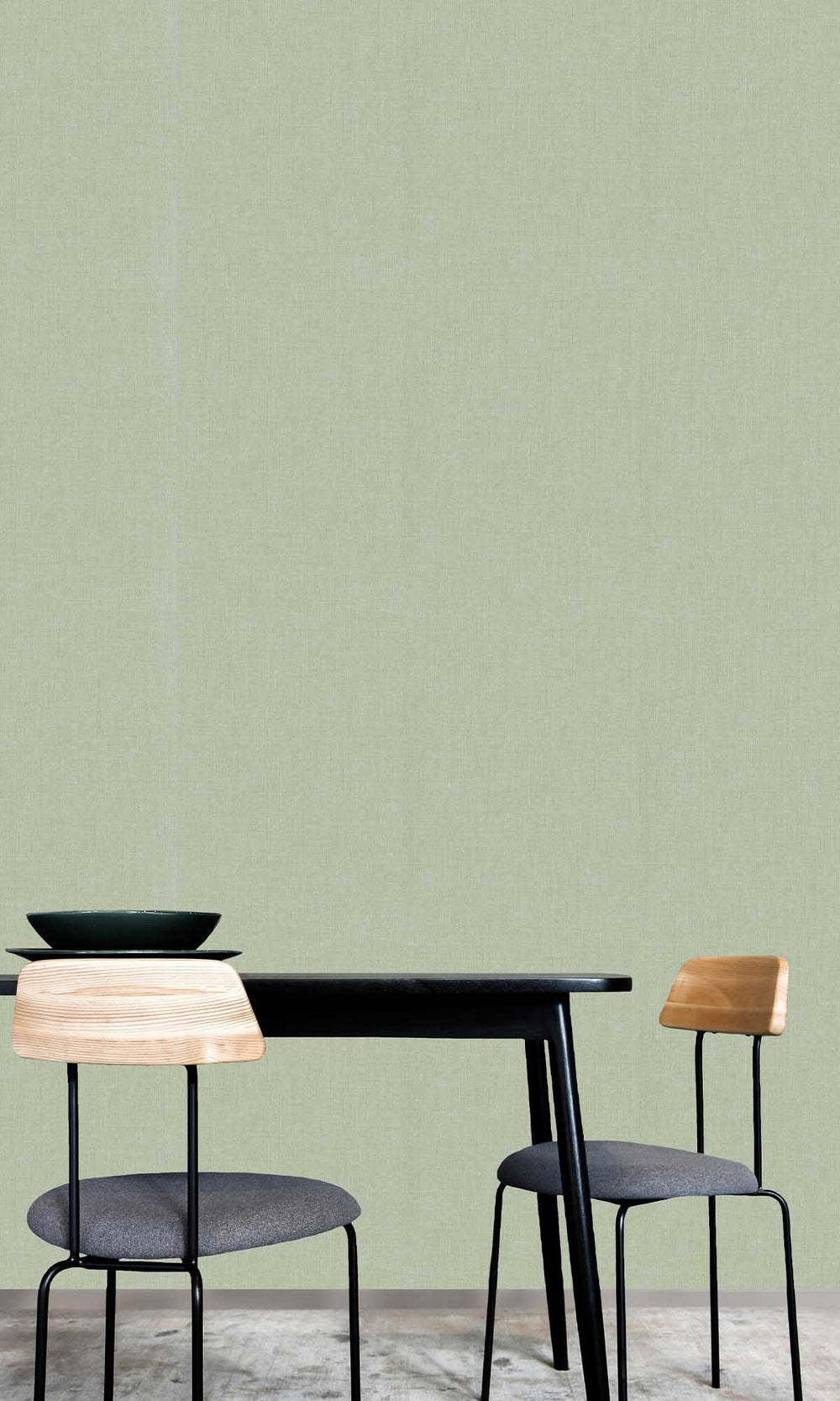 Jungle Moss Faux Fabric Print Wallpaper R10099