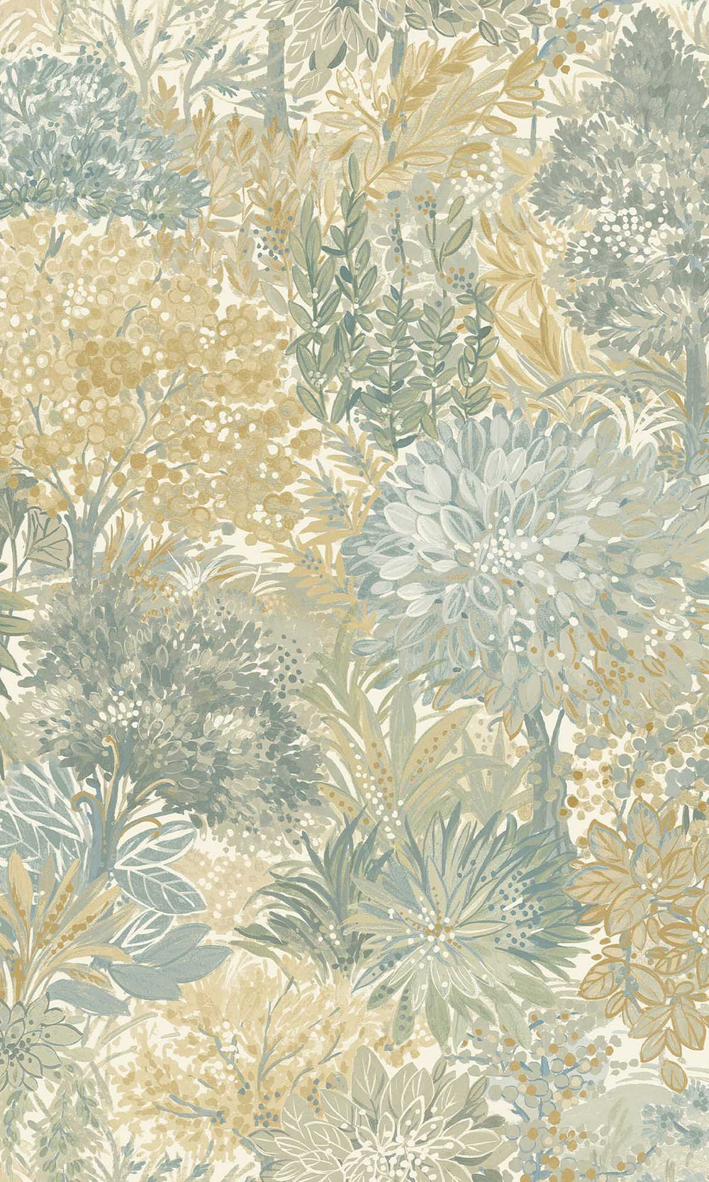 Multicoloured - Beige Handpainted Tropical Forest Wallpaper R10106