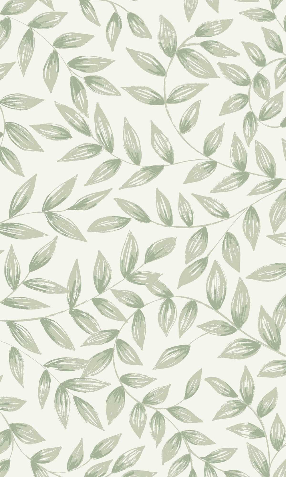 Banksia Green Allover Leaf Print Wallpaper R10114