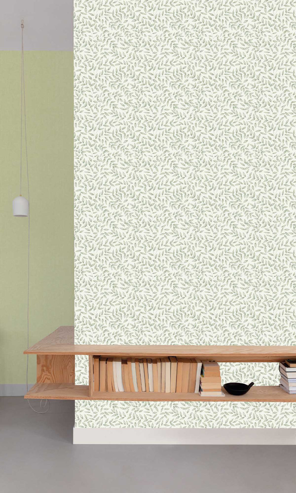 Banksia Green Allover Leaf Print Wallpaper R10114
