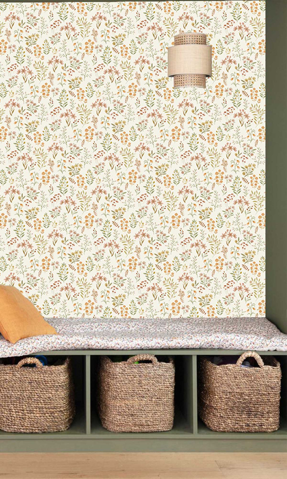 Apple Blossom Assorted Painted Poppies Wallpaper R10116