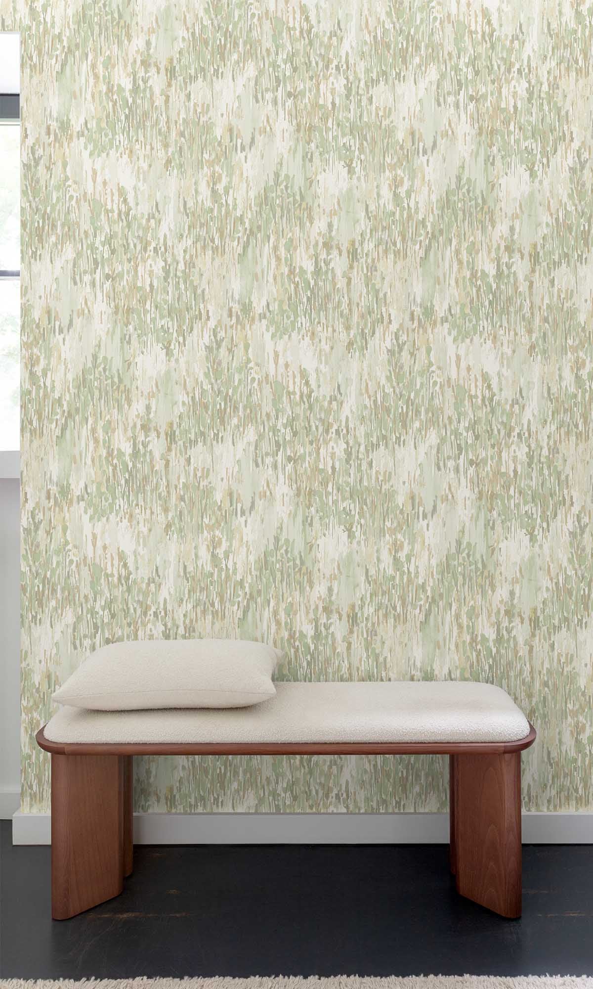 Beryl Green Abstract Grassland Wallpaper R10123