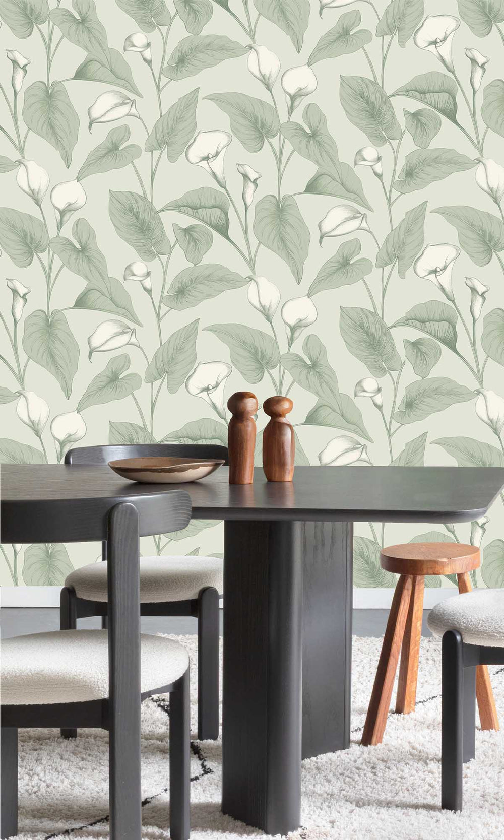 Coronado Moss Allover Calla Lilies Wallpaper R10126