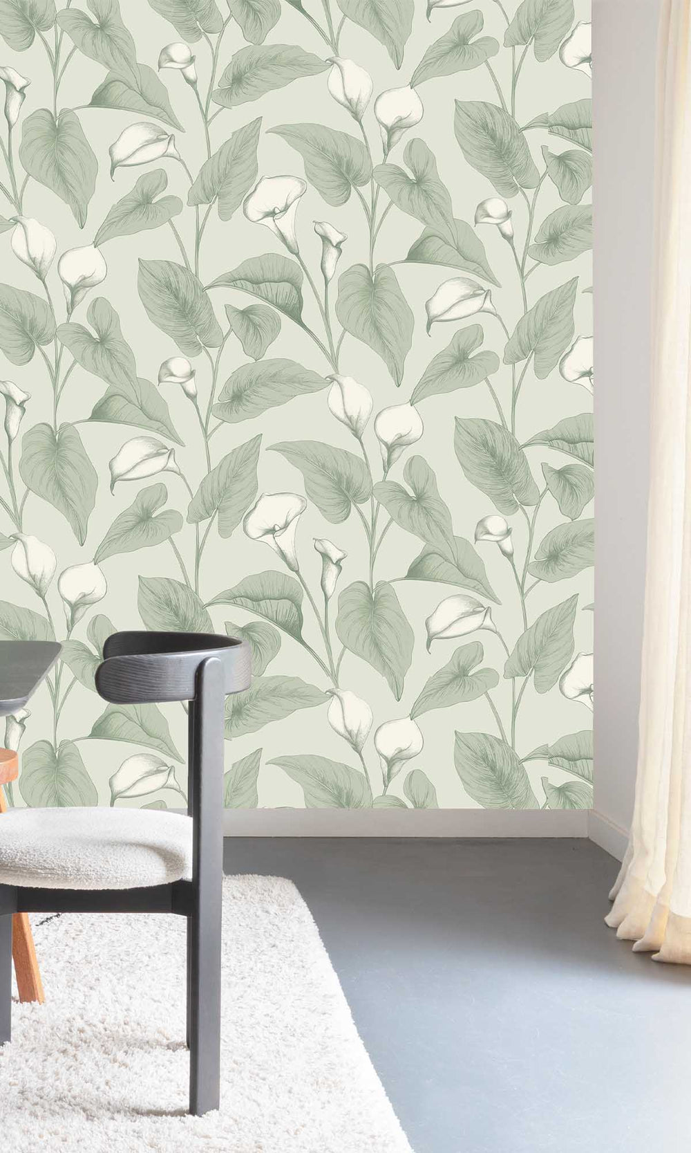 Coronado Moss Allover Calla Lilies Wallpaper R10126
