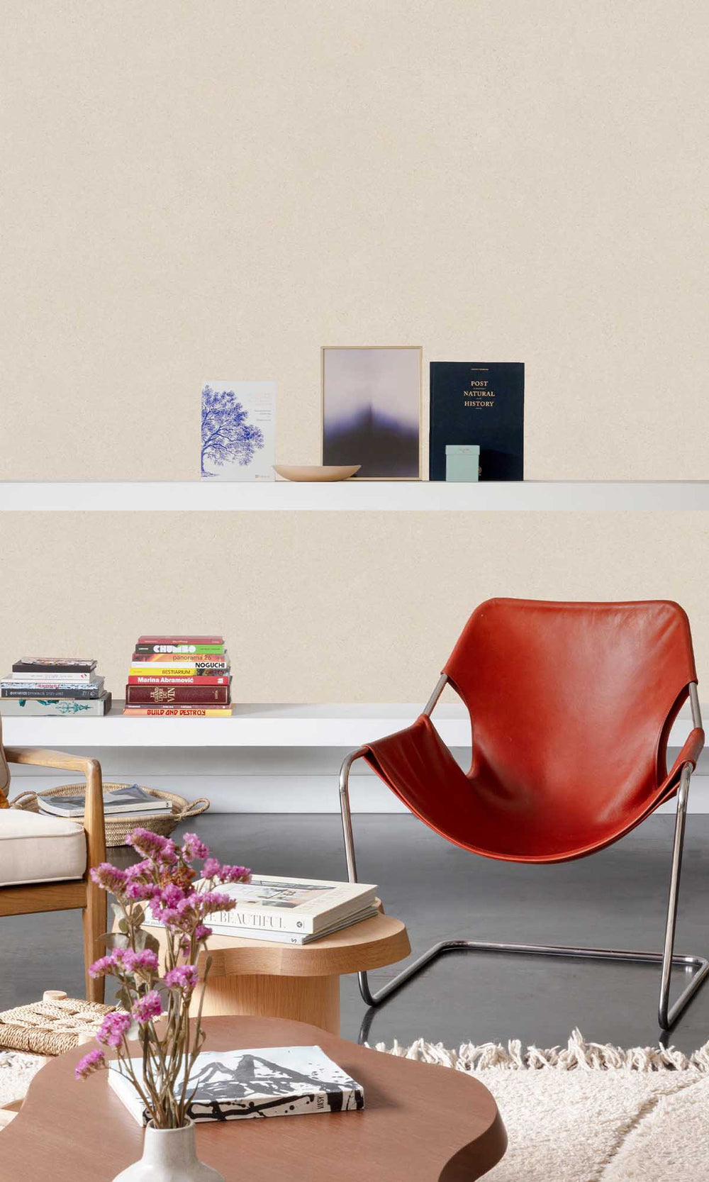 Dove Beige Faux Concrete Wallpaper R10136