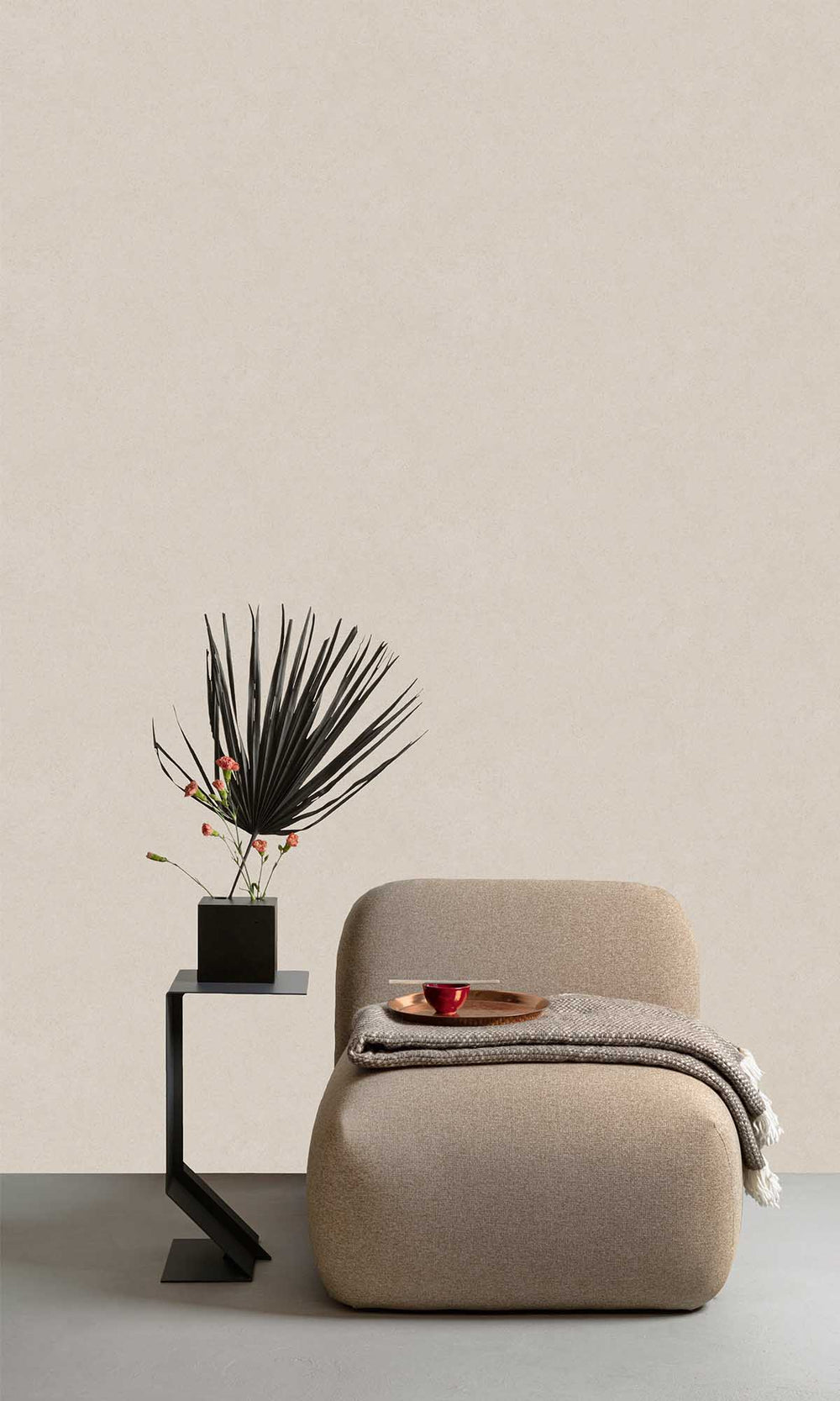 Trail Dust Beige Faux Concrete Wallpaper R10138