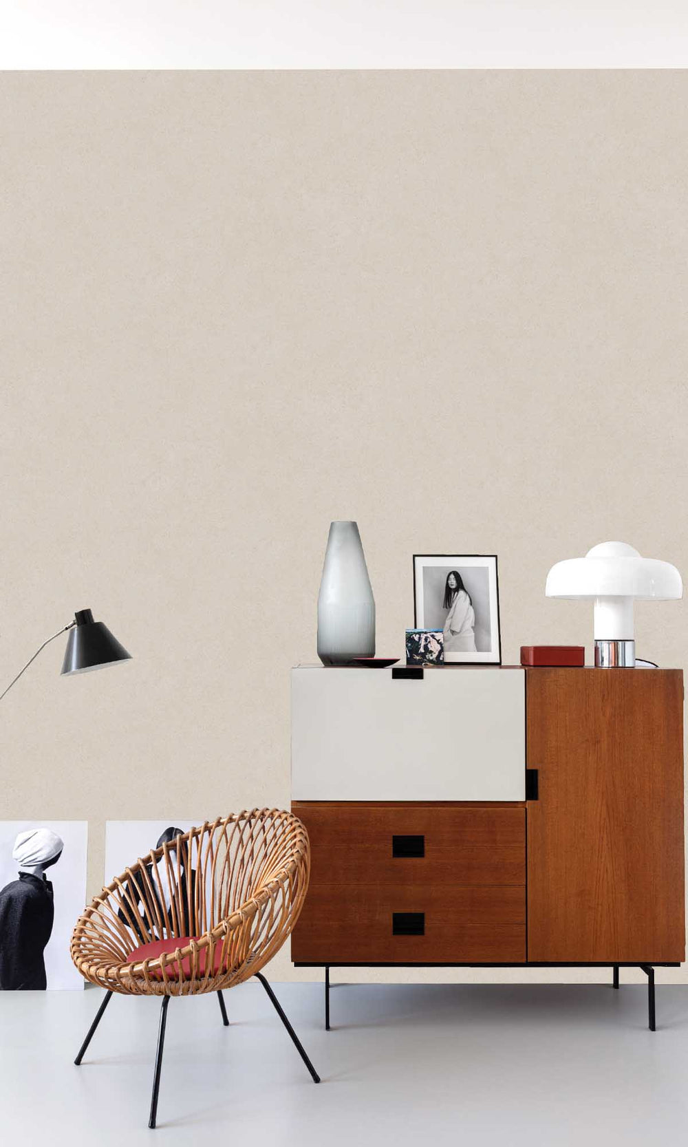 Trail Dust Beige Faux Concrete Wallpaper R10138
