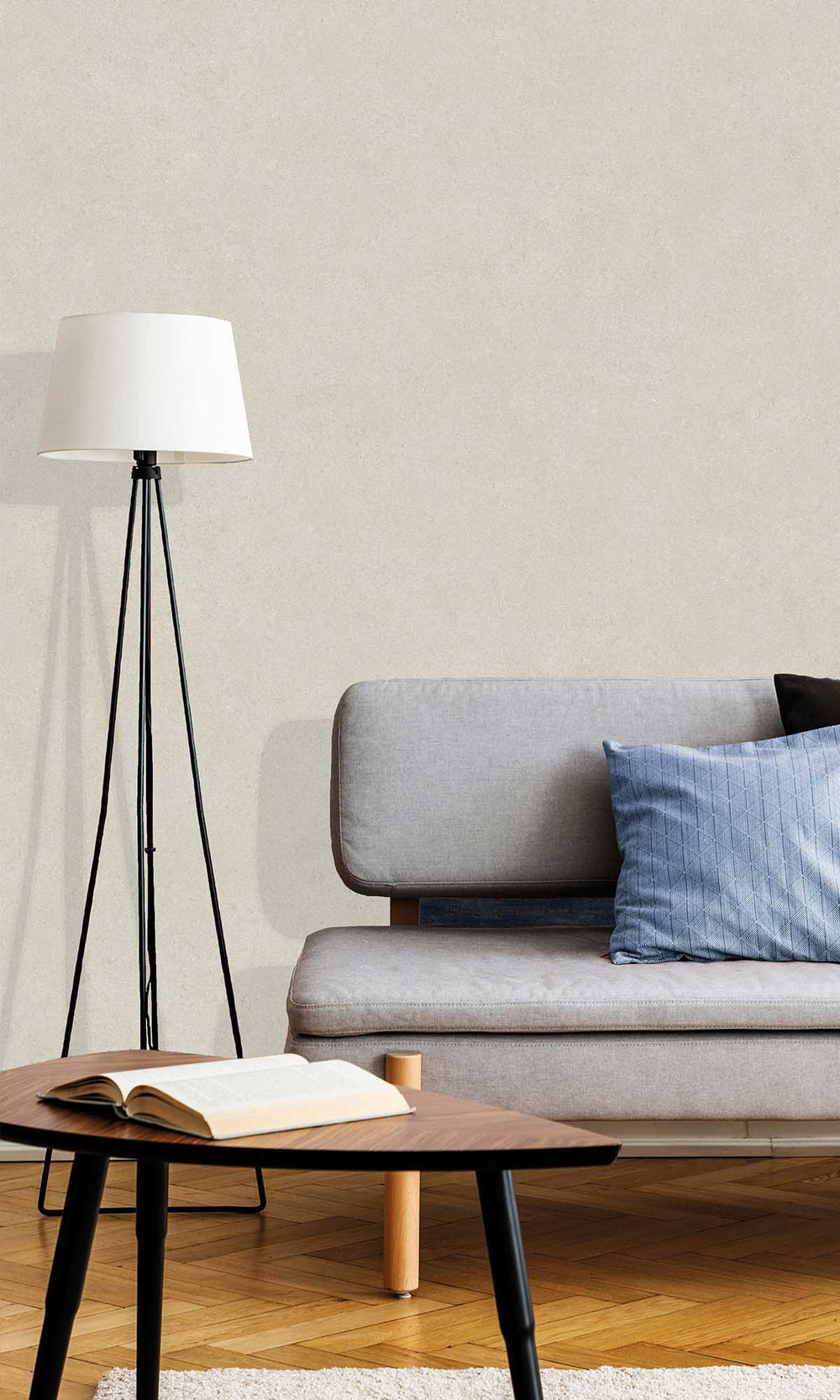 Heifer Grey Faux Concrete Wallpaper R10139